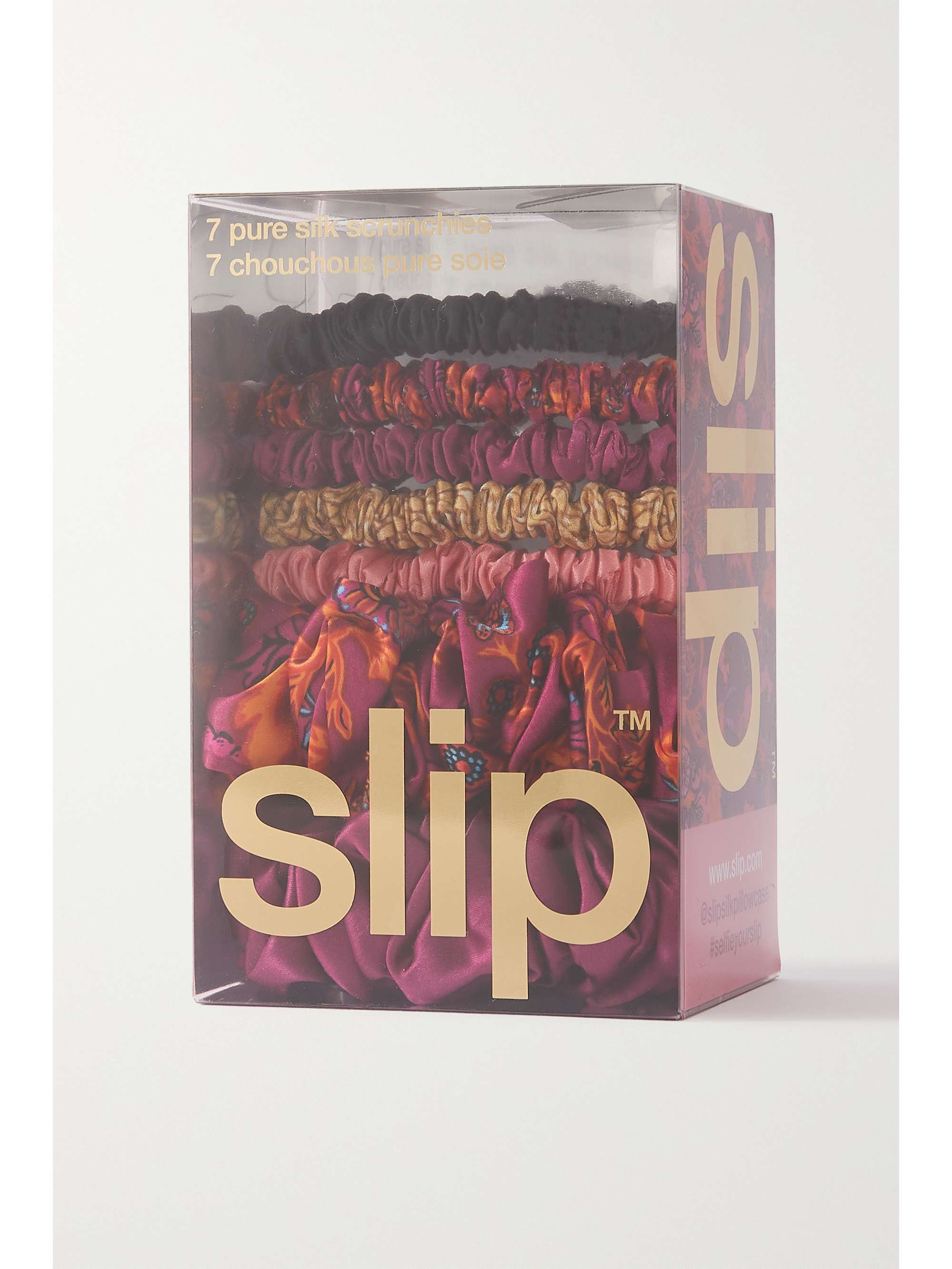 SLIP Super Bloom set of seven silk hair ties