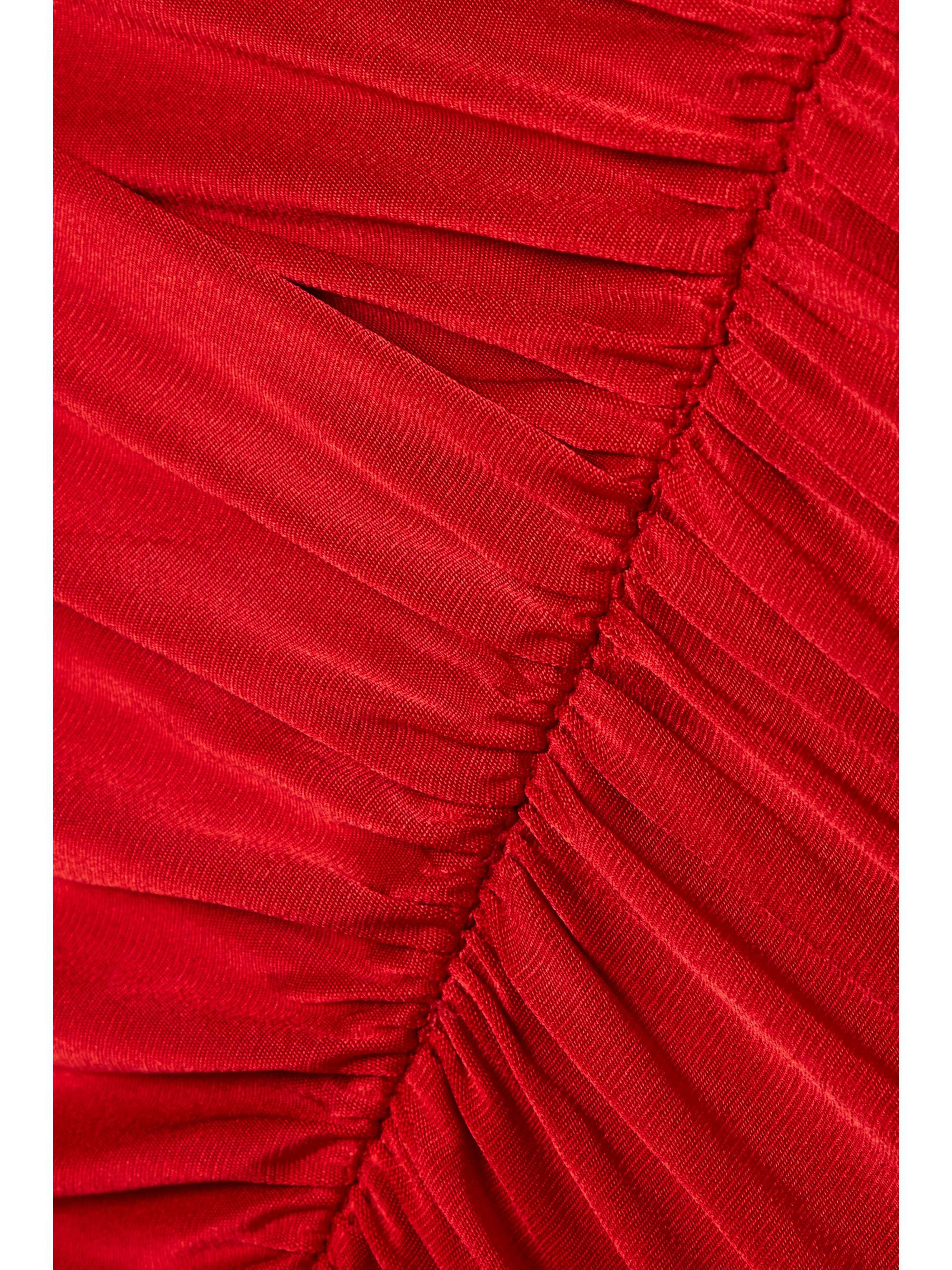 ALEXANDRE VAUTHIER Twist-front stretch-satin maxi dress