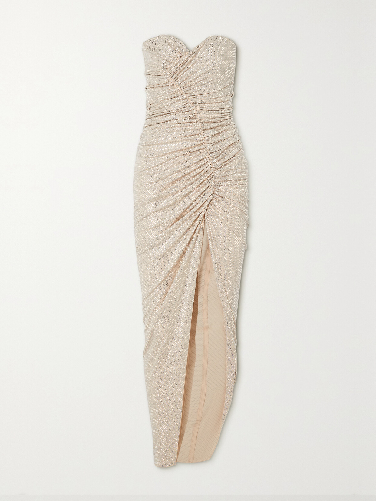 ALEXANDRE VAUTHIER STRAPLESS CRYSTAL-EMBELLISHED STRETCH-JERSEY GOWN