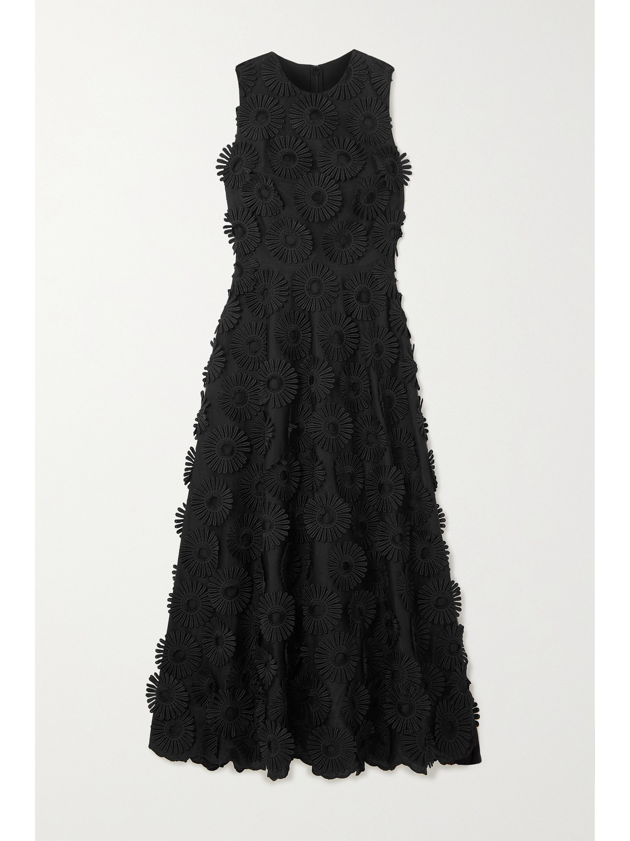 Elie Saab - Appliquéd Cotton-blend Tulle Maxi Dress - Black