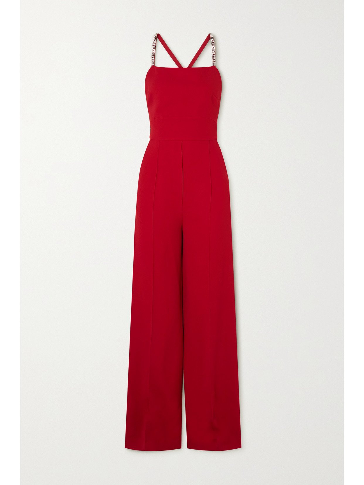 Elie Saab - Crystal-embellished Crepe Jumpsuit - Red