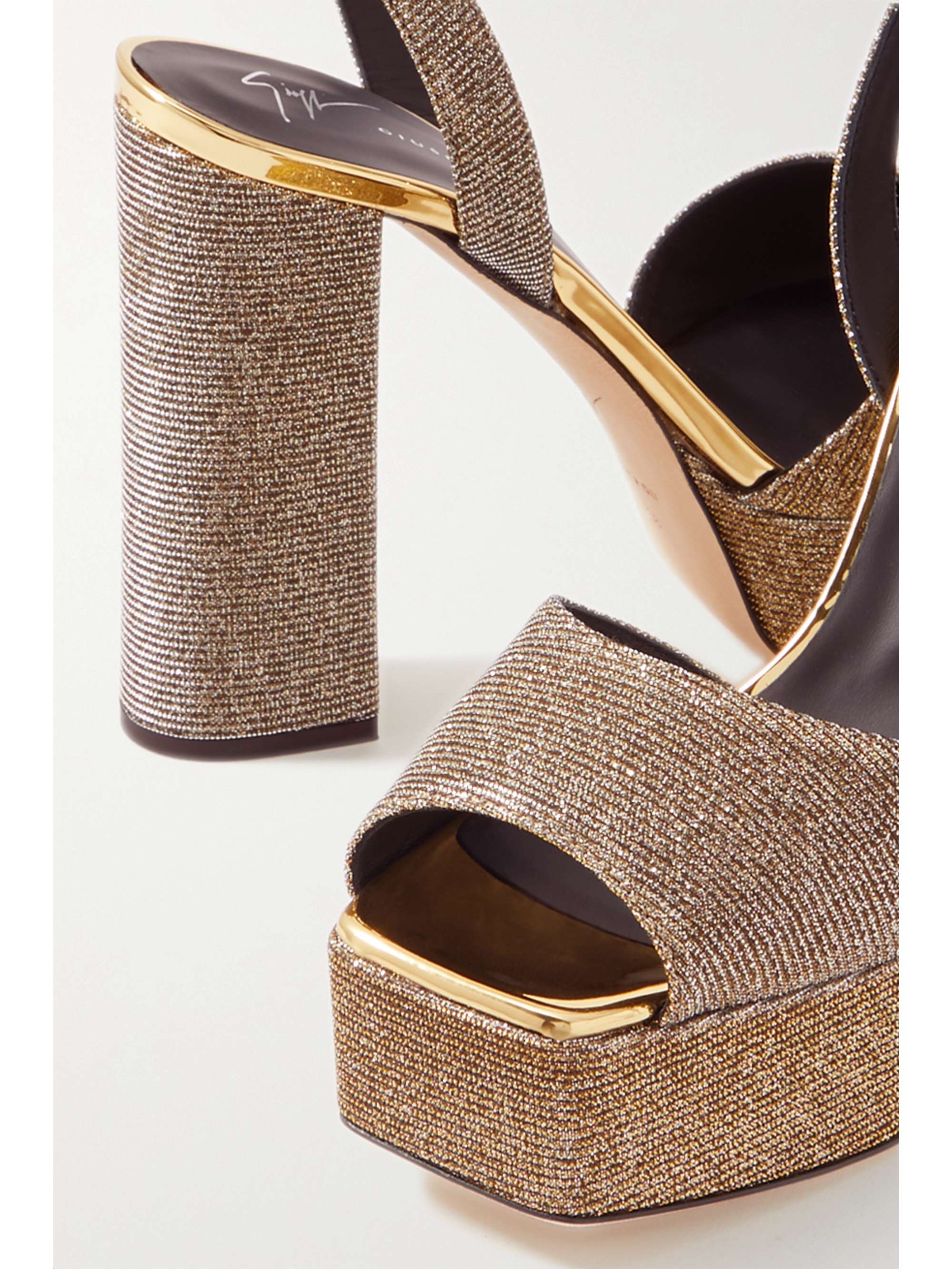 GIUSEPPE ZANOTTI Blasvegas glittered leather platform sandals