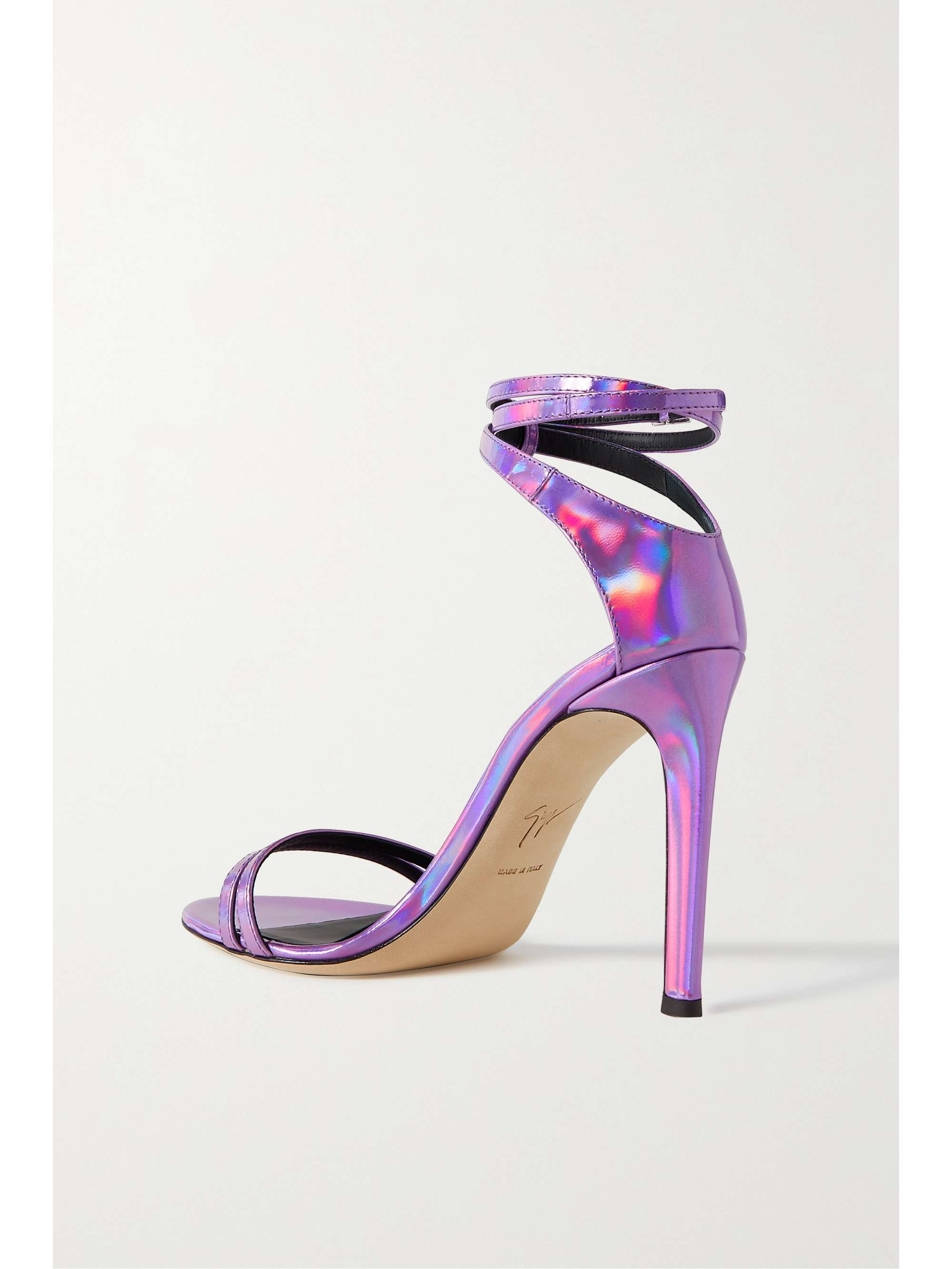 GIUSEPPE ZANOTTI Basic metallic leather sandals