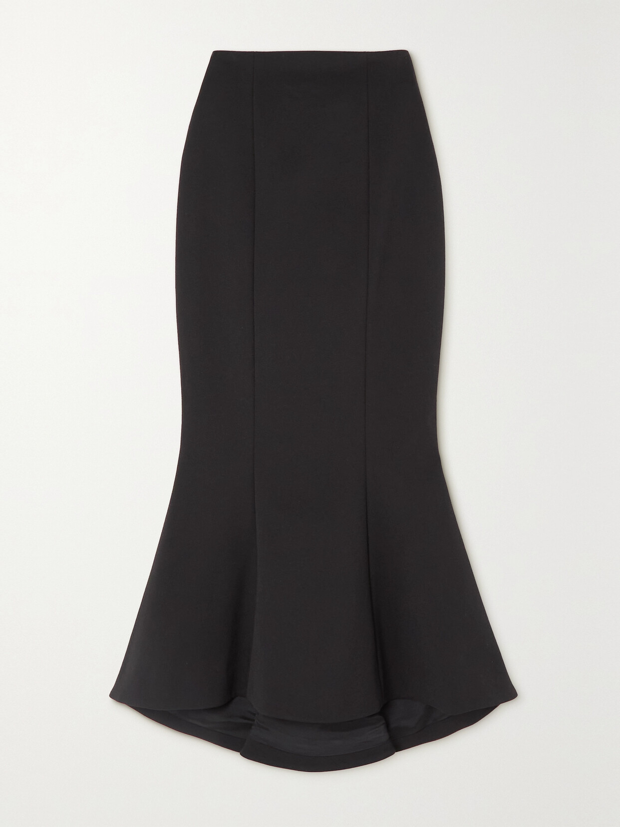 Balmain - Stretch Cotton-blend Midi Skirt - Black