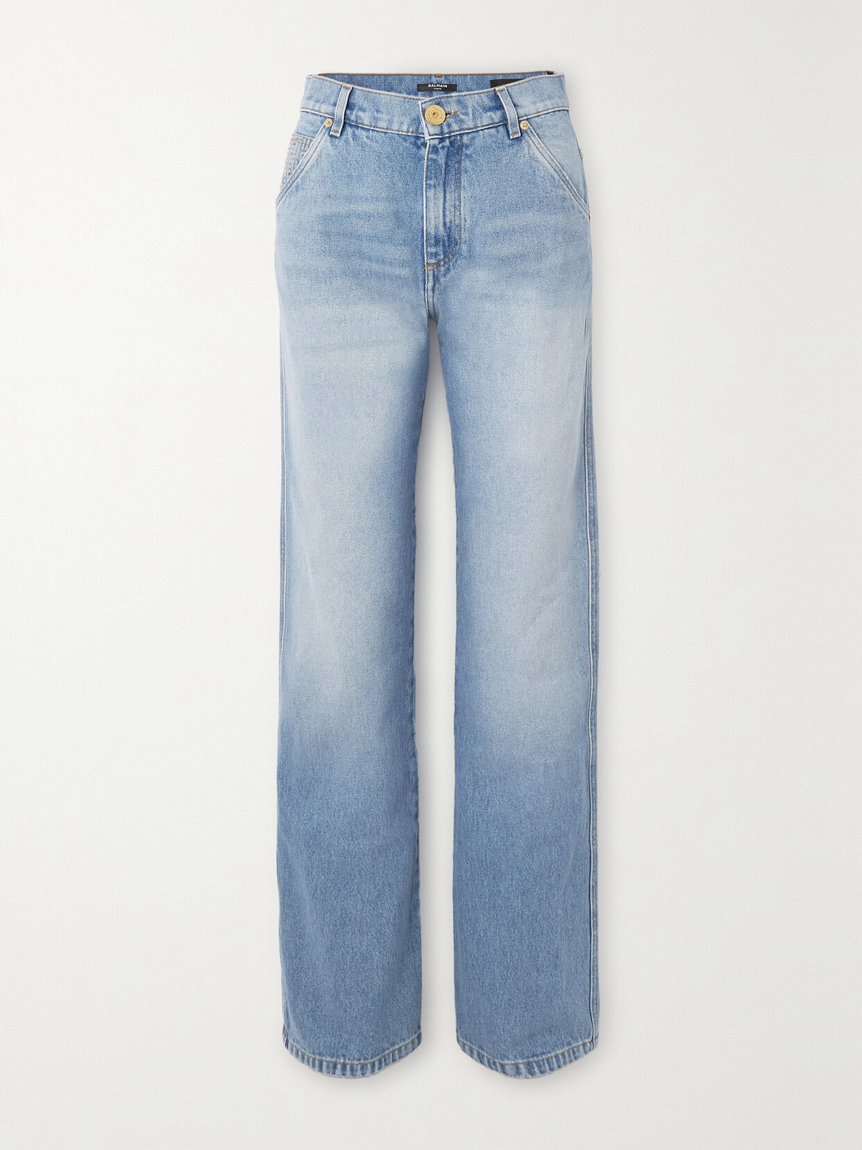 Balmain - Mid-rise Wide-leg Jeans - Blue