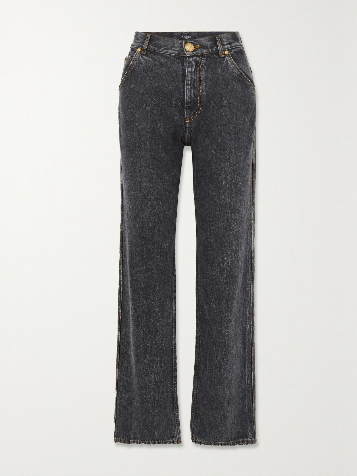 BALMAIN HIGH-RISE STRAIGHT-LEG JEANS