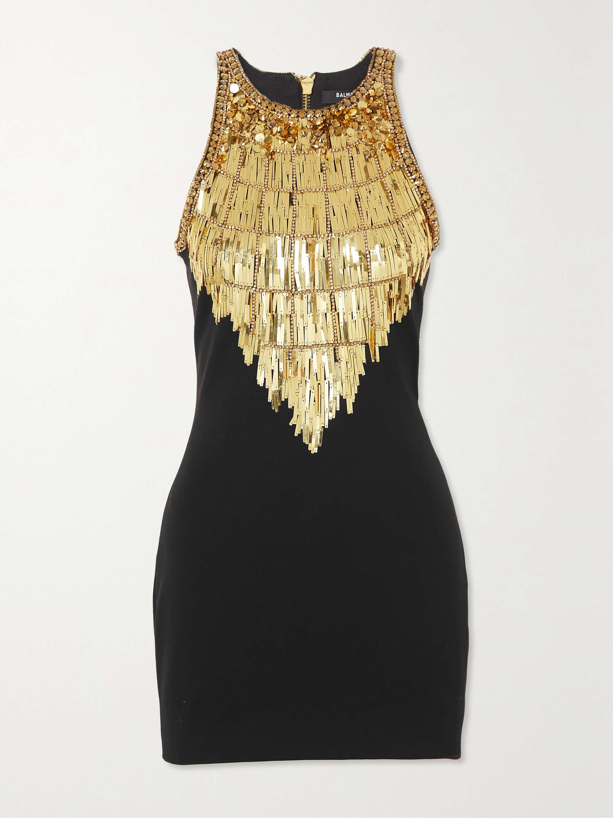 Balmain black on sale sequin dress