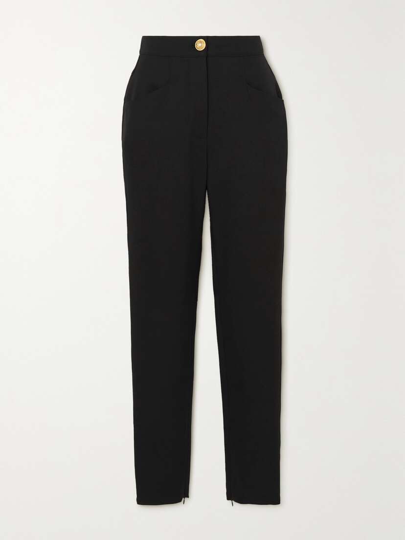 Balmain Stretch-wool Crepe Skinny Pants