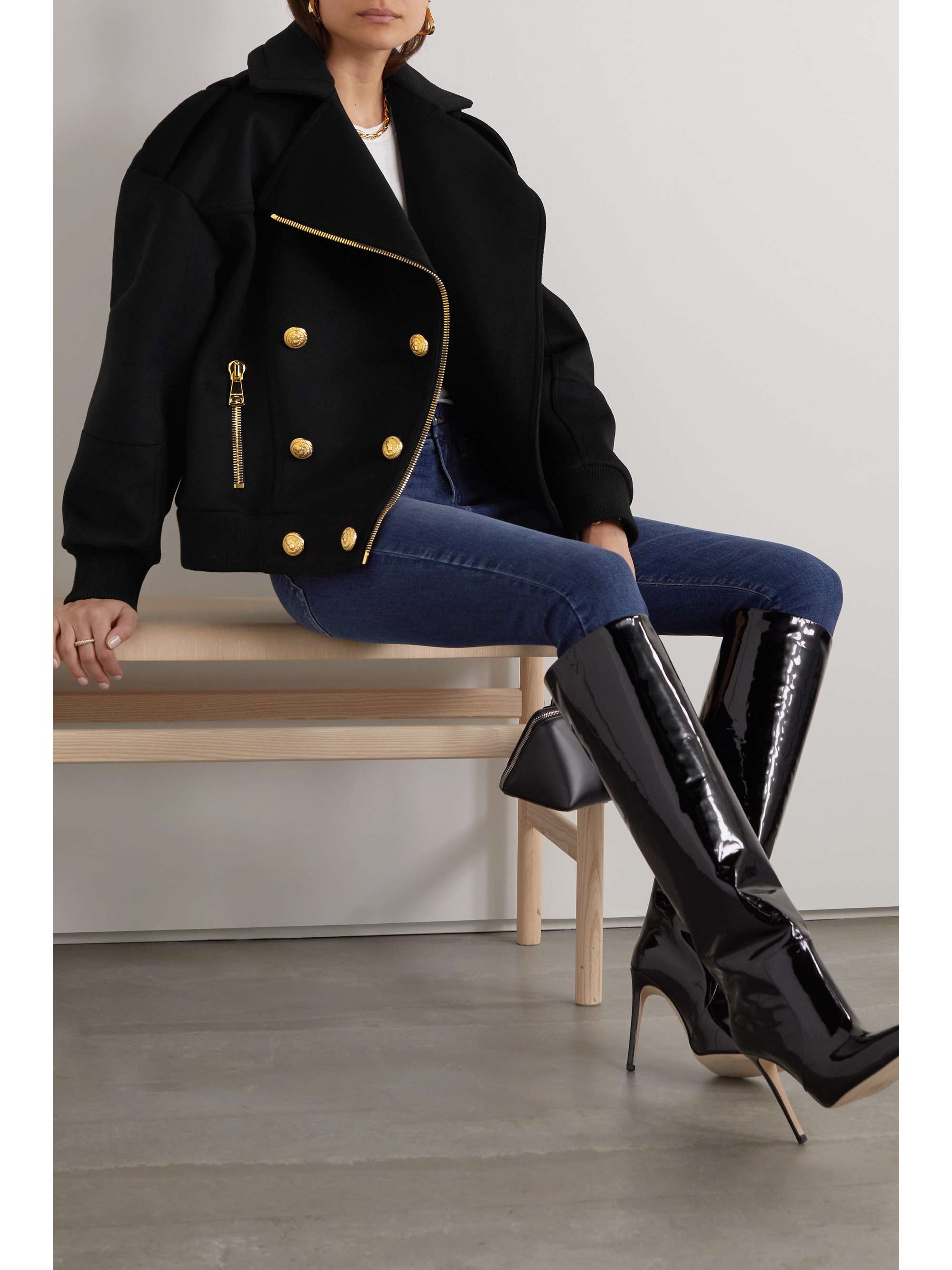 BALMAIN Embellished wool jacket