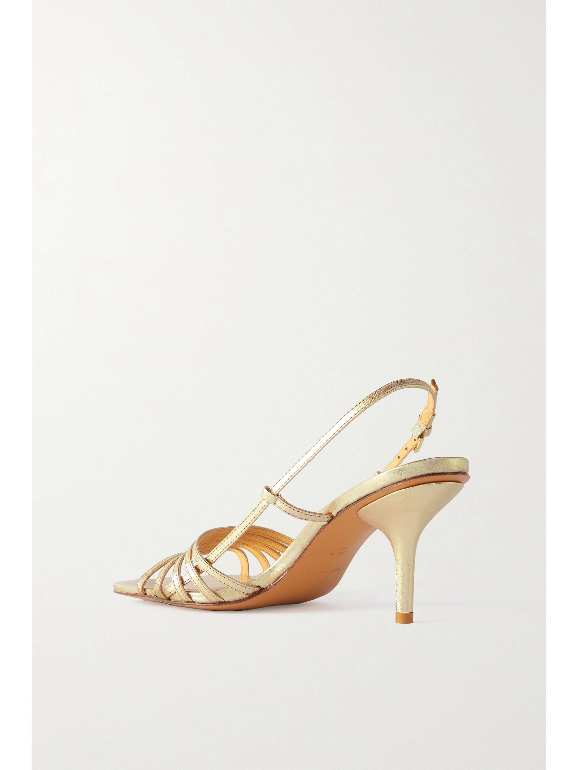 REFORMATION Elsie metallic leather slingback sandals | NET-A-PORTER