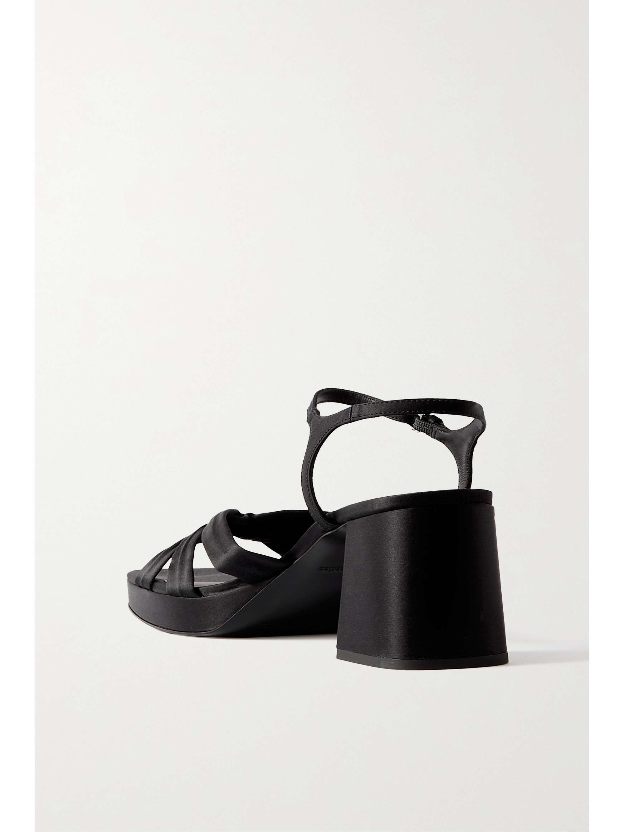 REFORMATION Maize satin platform sandals