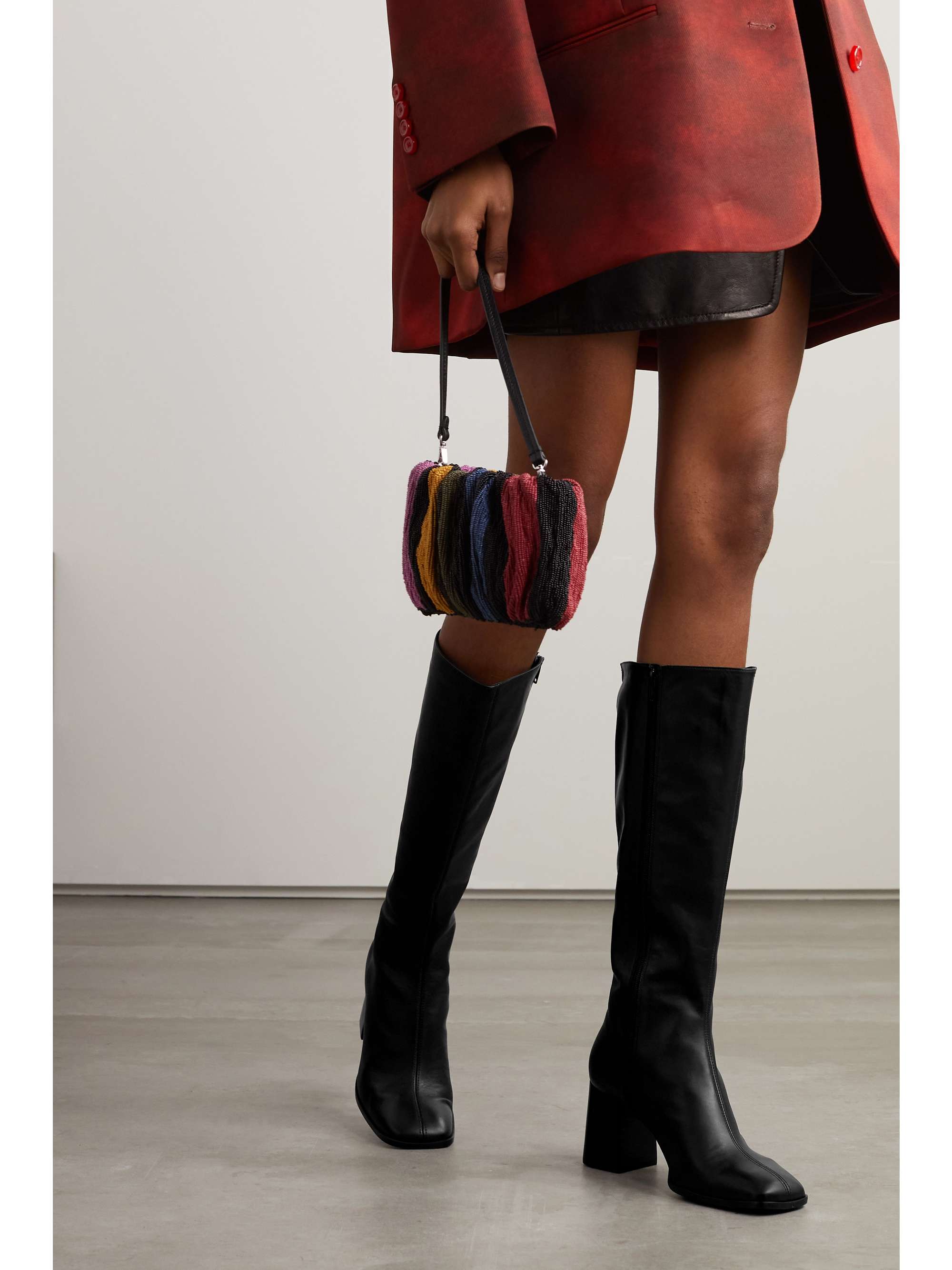REFORMATION Nylah leather knee boots