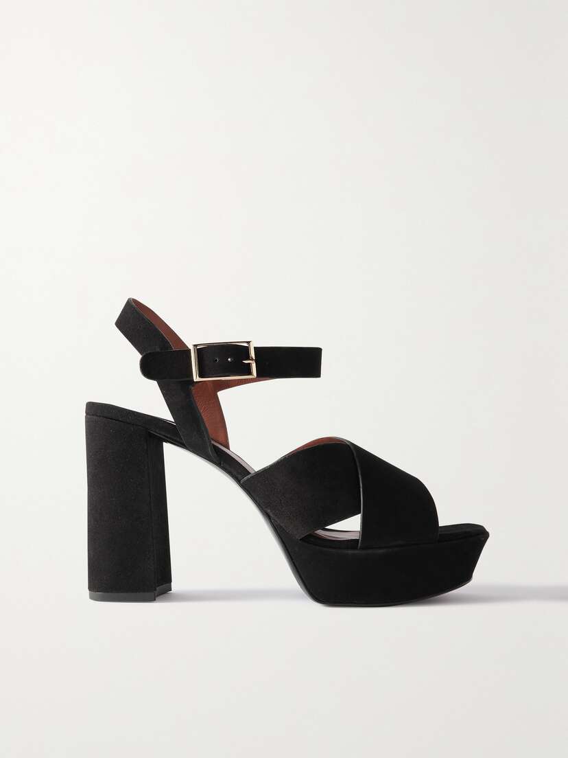 Reformation Myradia Suede Platform Sandals