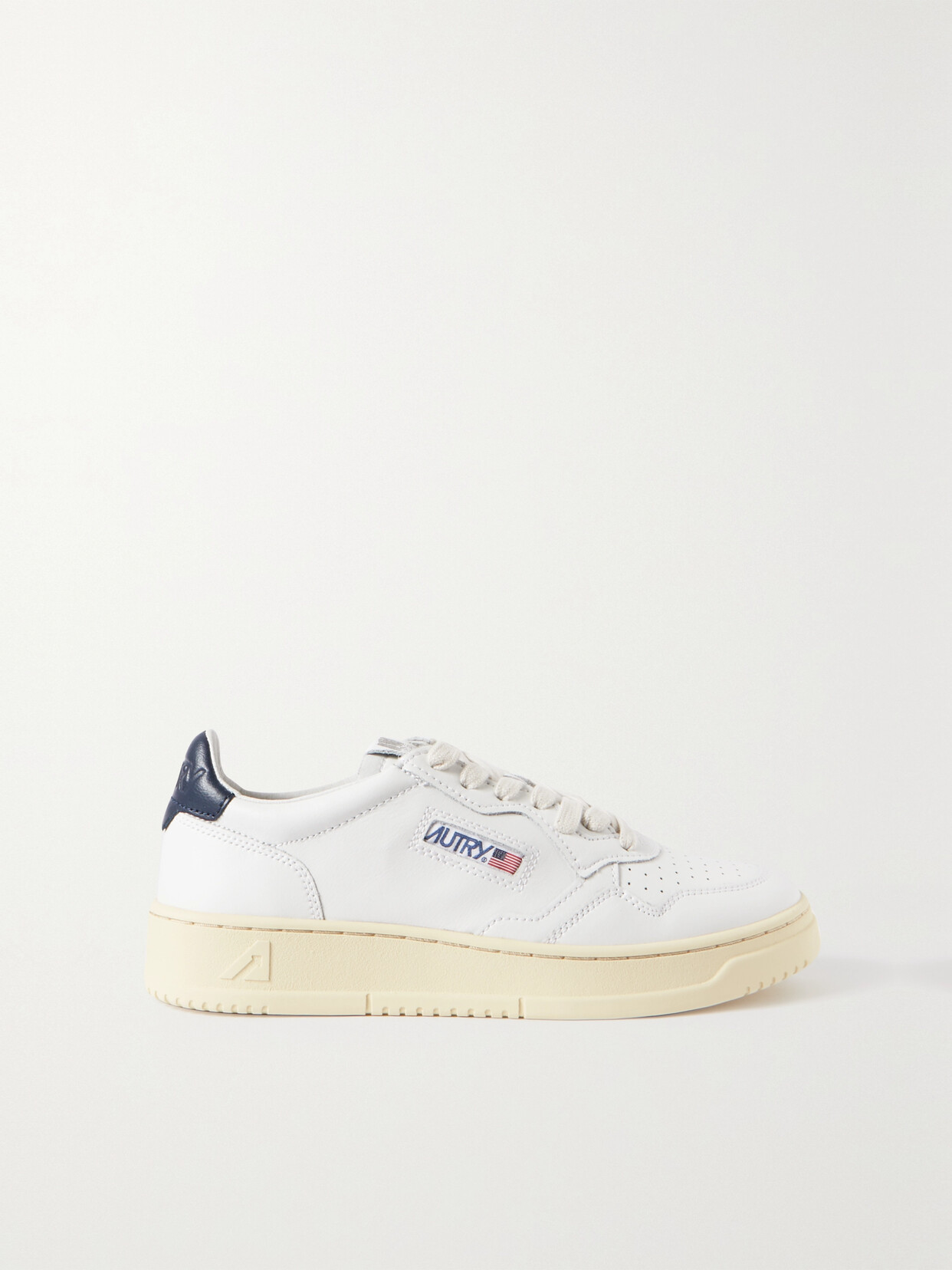 Shop Autry Medalist Low Leather Sneaker In White