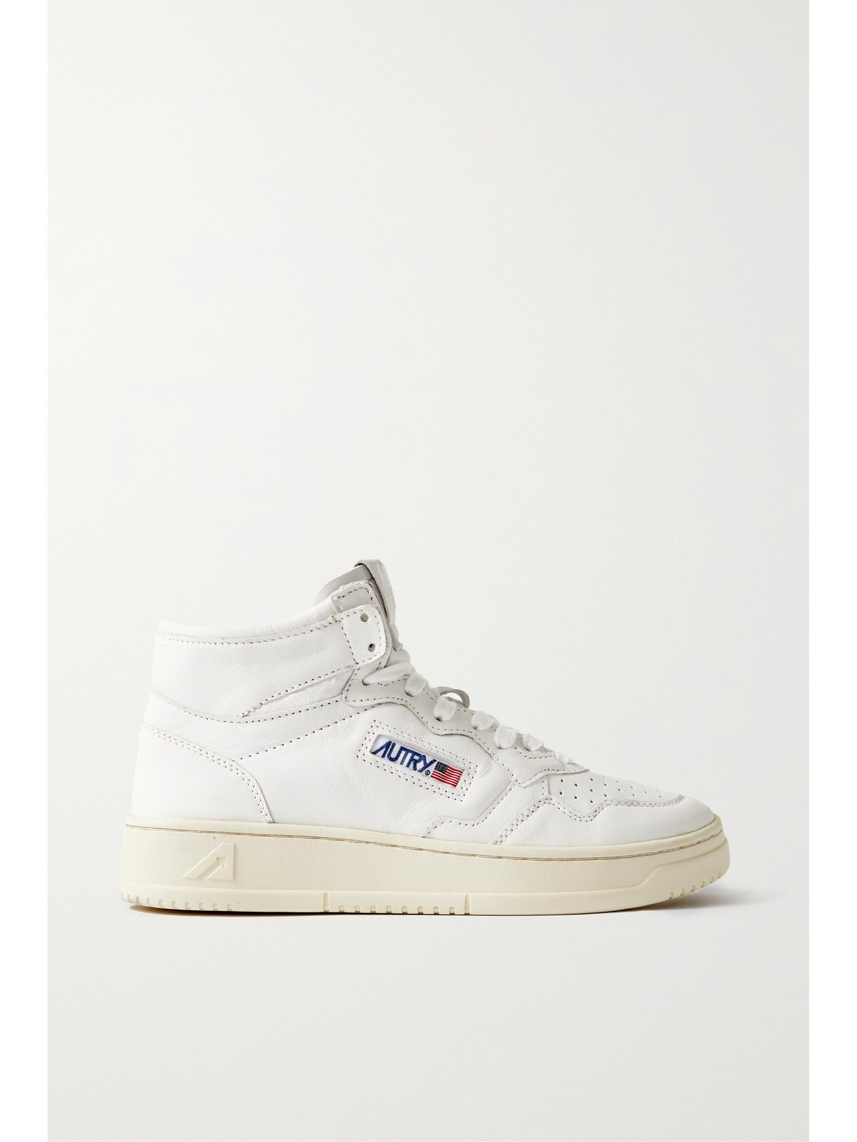 Autry - Medalist Mid High-top Leather Sneaker - White