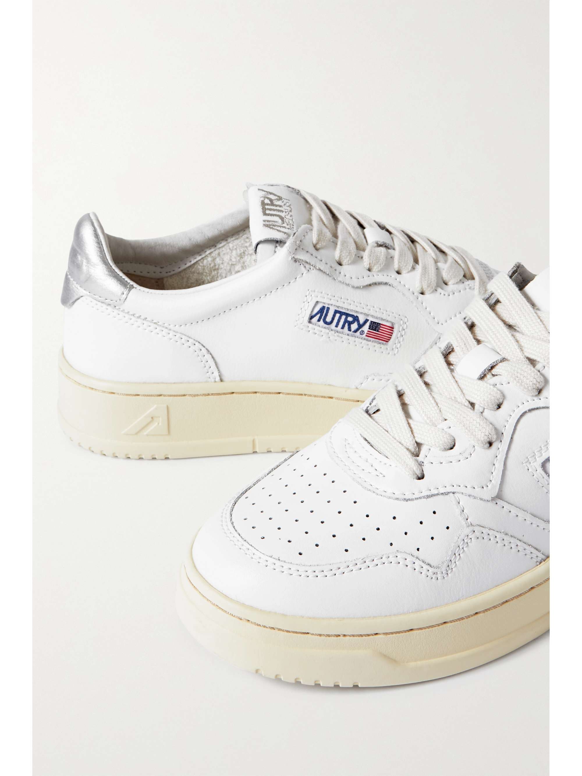 AUTRY Medalist Low metallic leather sneakers | NET-A-PORTER AUTRY Medalist Low metallic leather sneakers | NET-A-PORTER