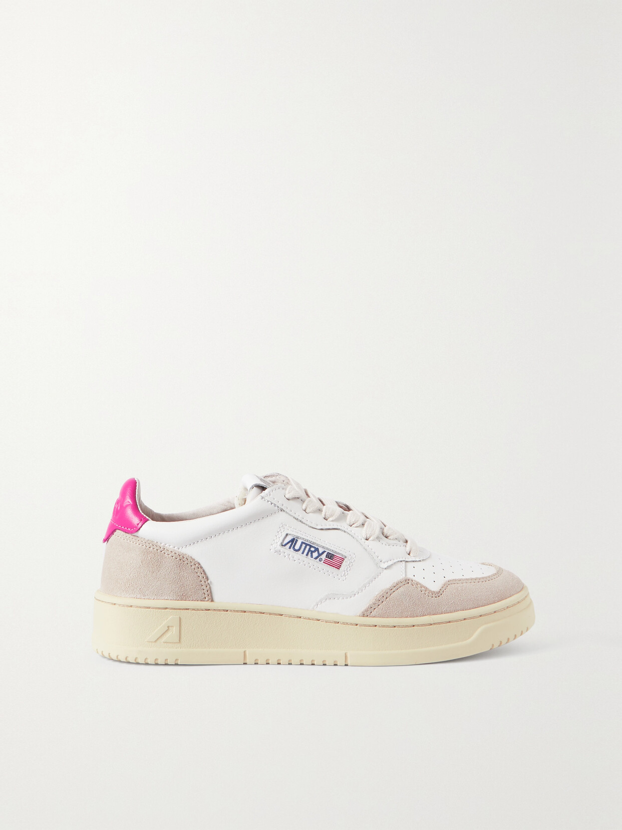 Shop Autry Medalist Low Leather And Suede Sneakers In White