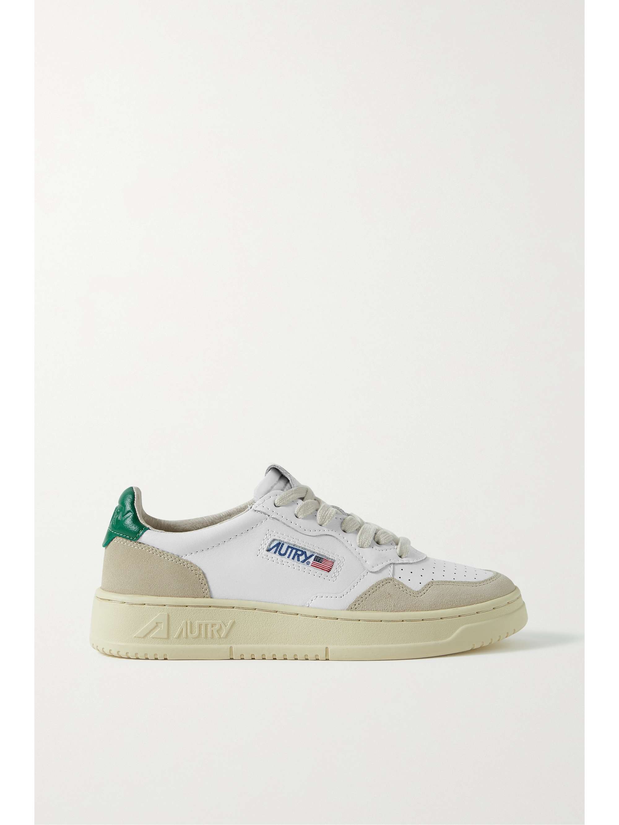 AUTRY Medalist Low suede and leather sneakers | NET-A-PORTER