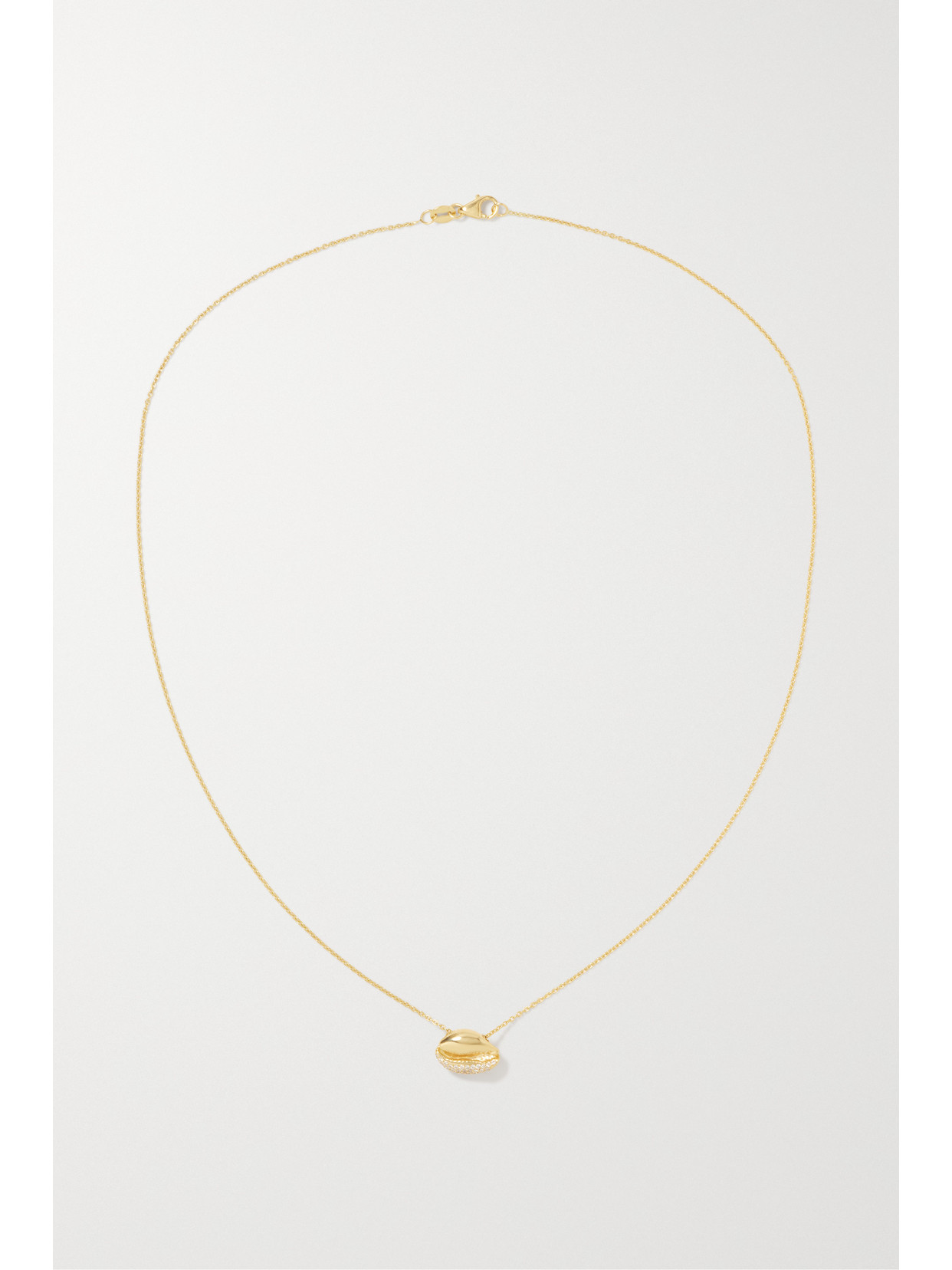 Shop Almasika Le Cauri Endiamanté 18-karat Gold Diamond Necklace