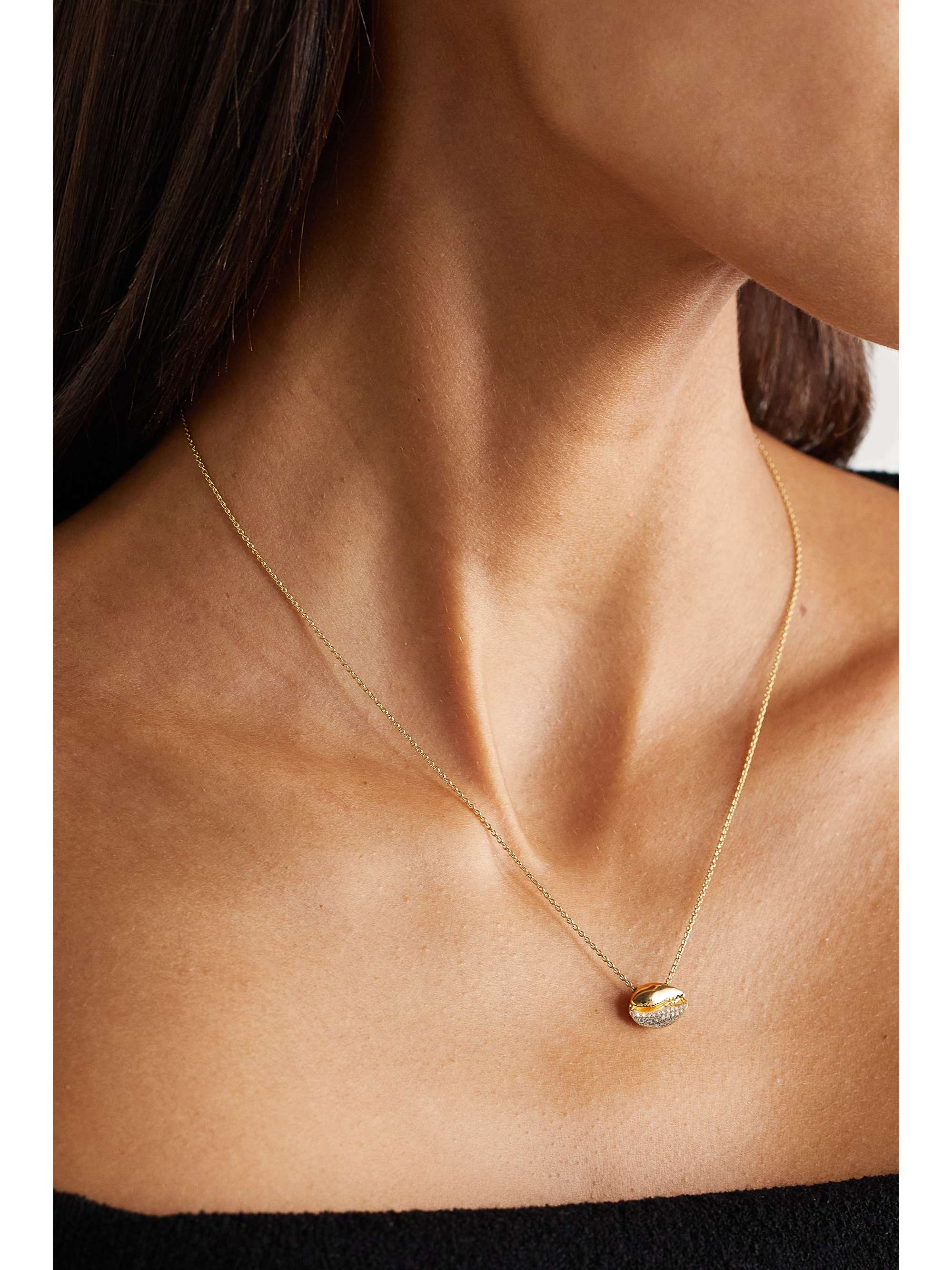 ALMASIKA Le Cauri Endiamanté 18-karat gold diamond necklace