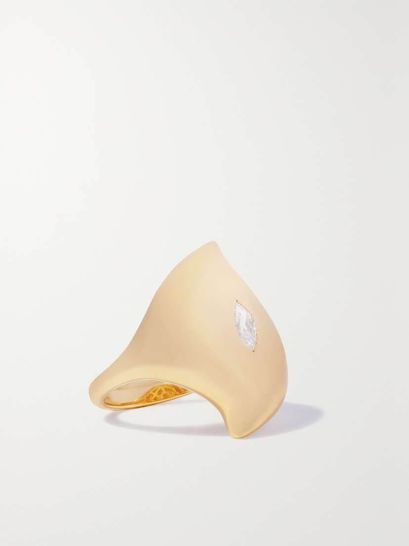 Almasika Harmony 18-karat Gold Diamond Pinky Ring