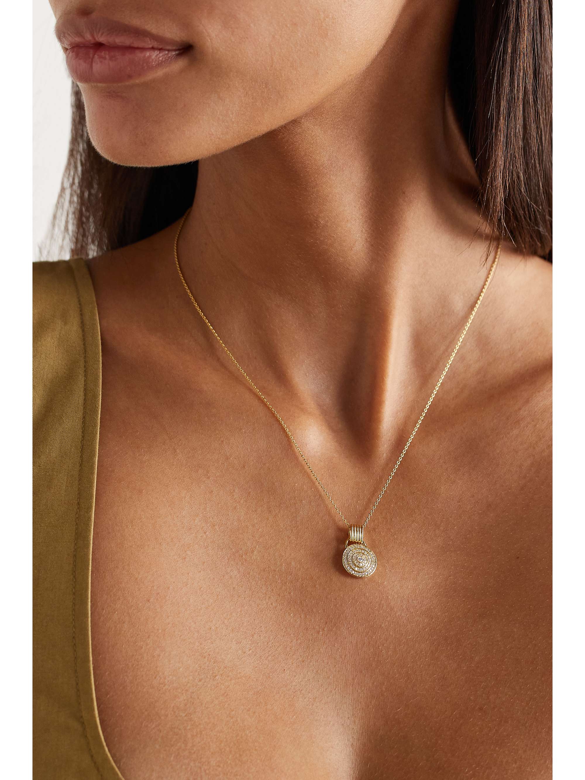 18 carat gold diamond necklace discount