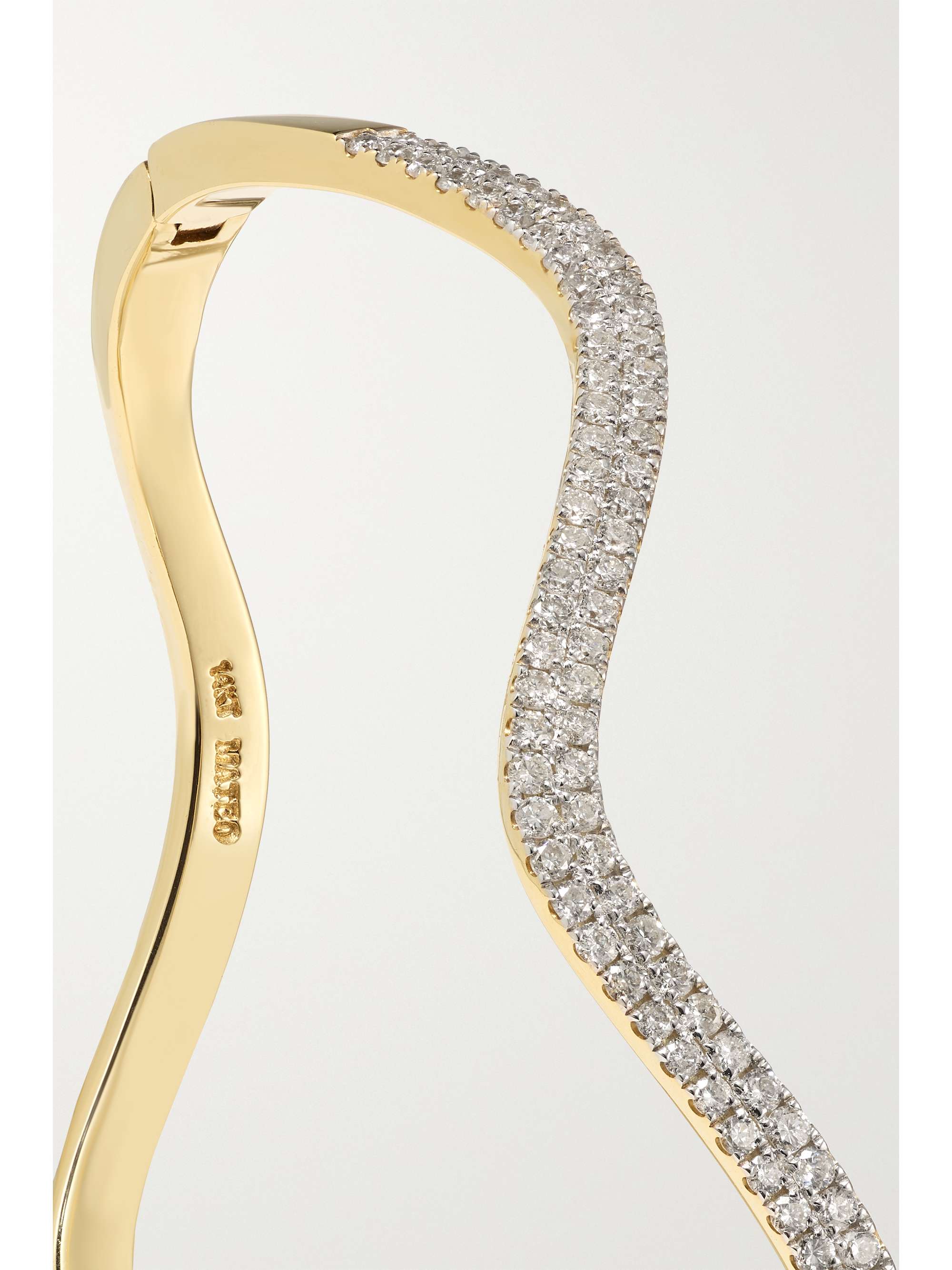 MATEO Wave 14karat gold diamond bracelet NETAPORTER