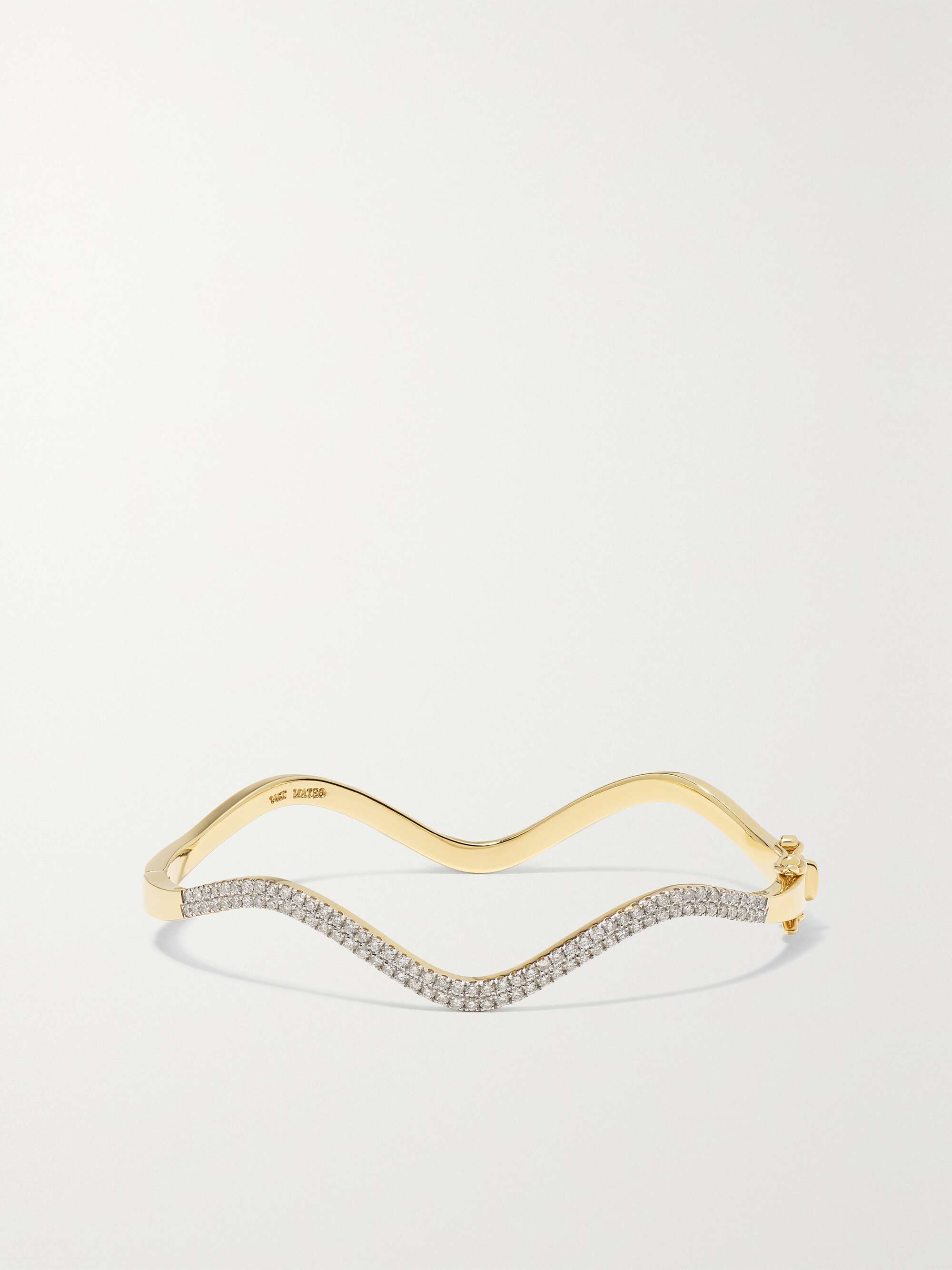 MATEO Wave 14-karat gold diamond bracelet | NET-A-PORTER