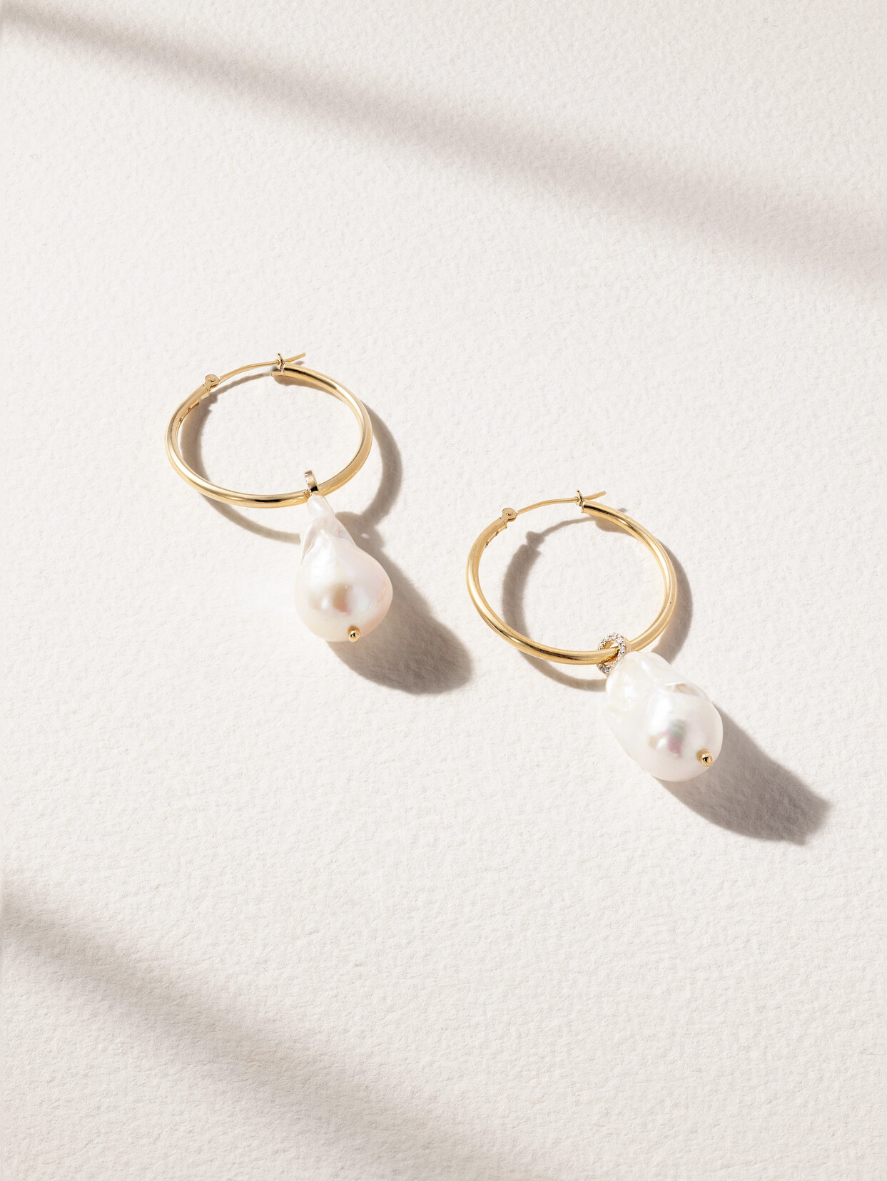 Mateo 14-karat Gold, Pearl And Diamond Earrings