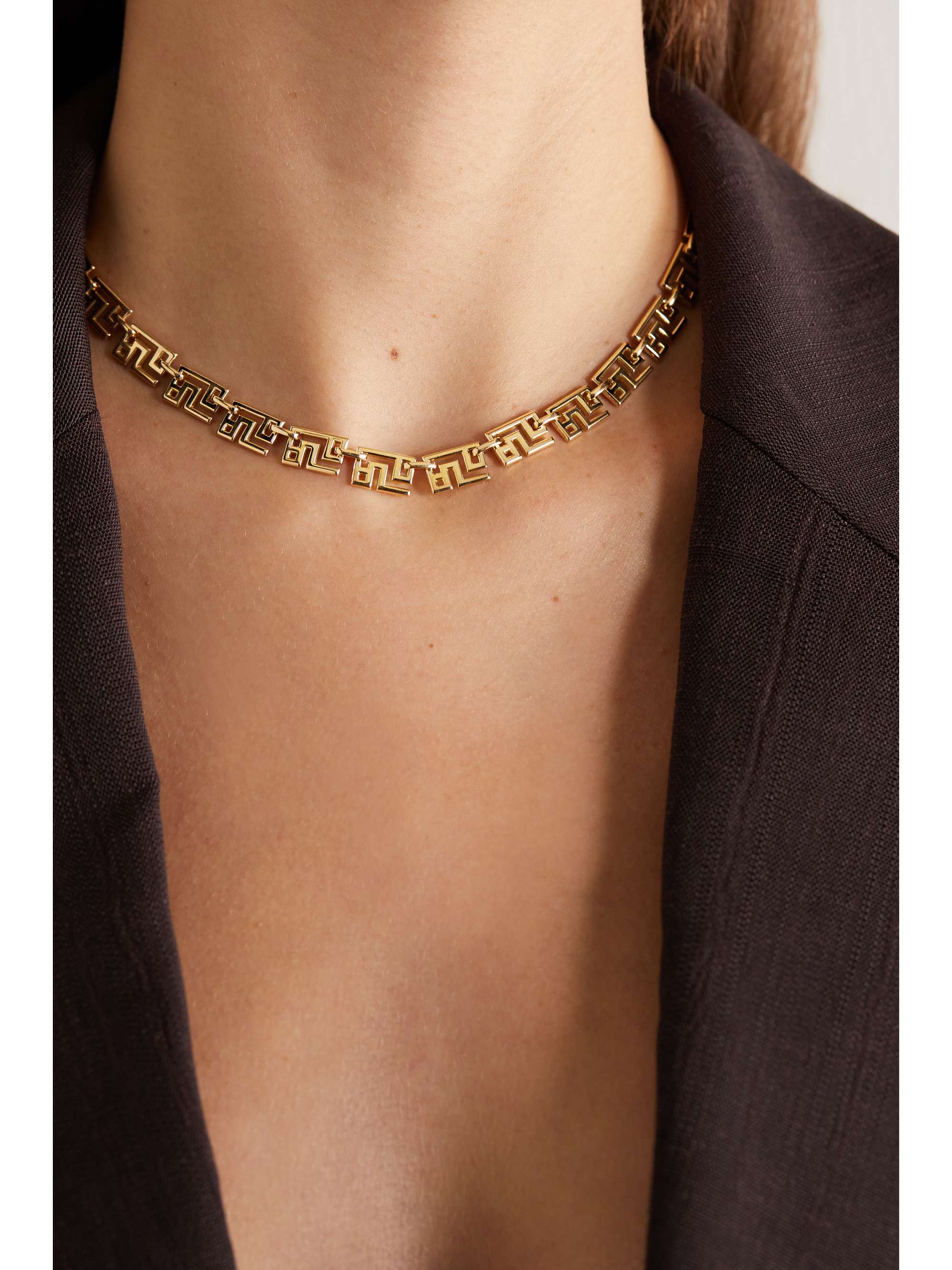 AZLEE 18karat gold chain necklace NETAPORTER