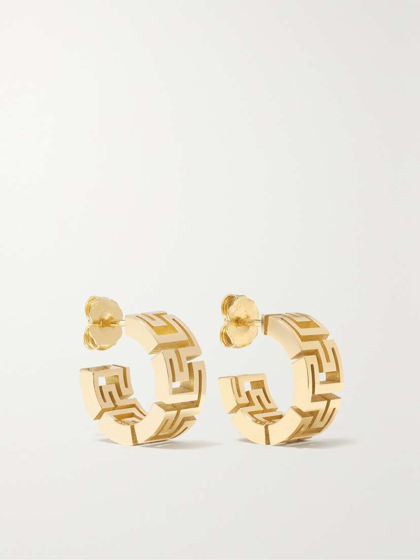 Azlee 18-karat  Hoop Earrings - One size