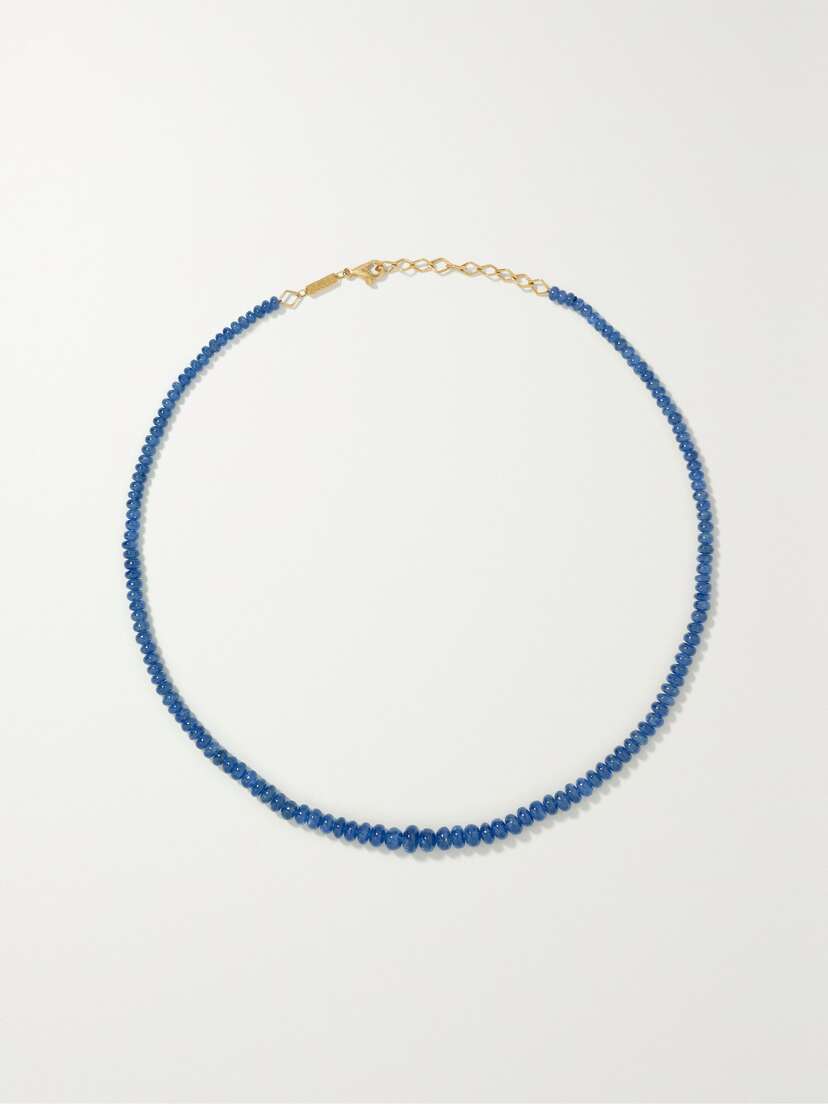Azlee 18-karat Gold Sapphire Necklace