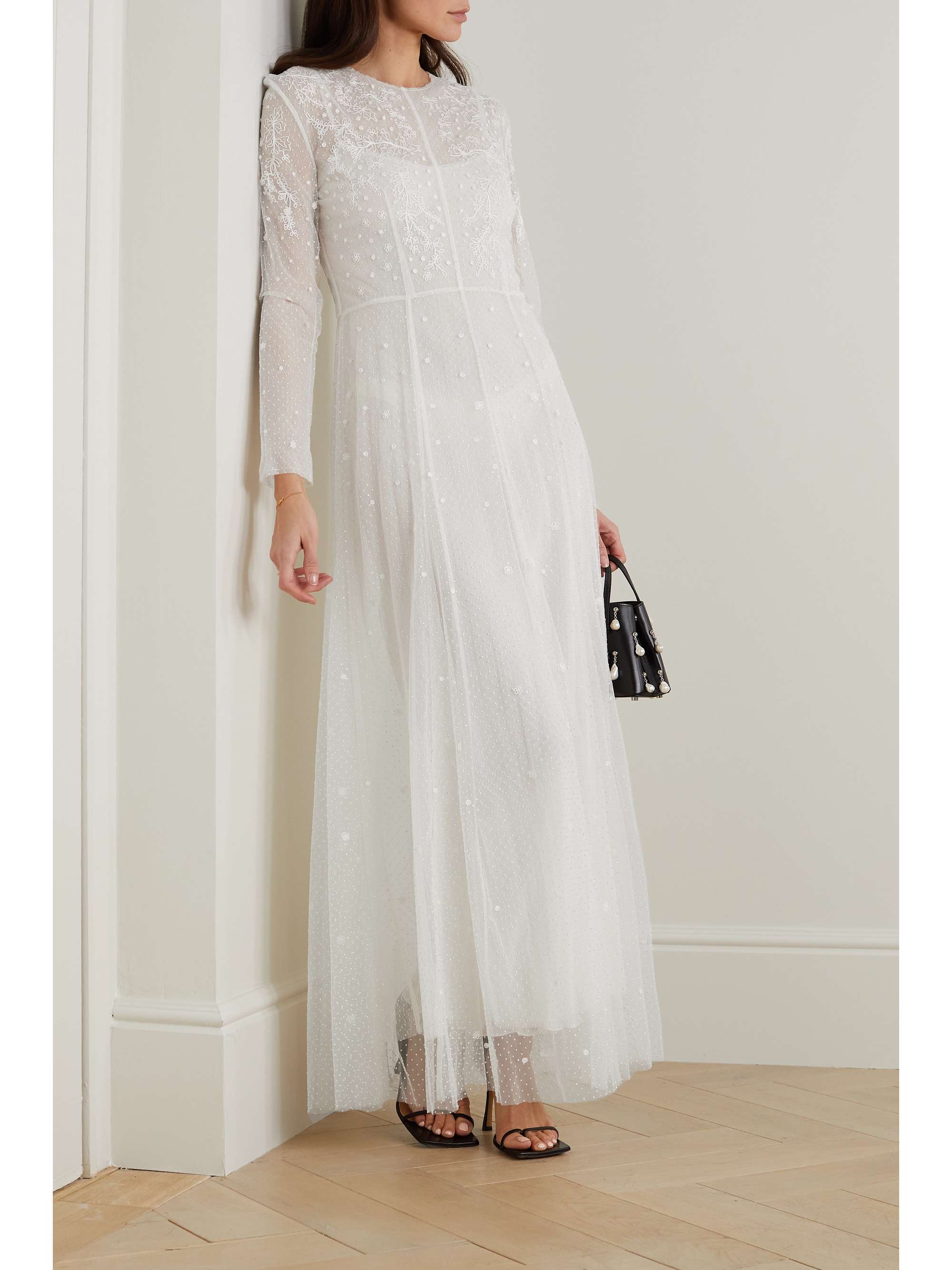 PHILOSOPHY DI LORENZO SERAFINI Embroidered metallic point d esprit