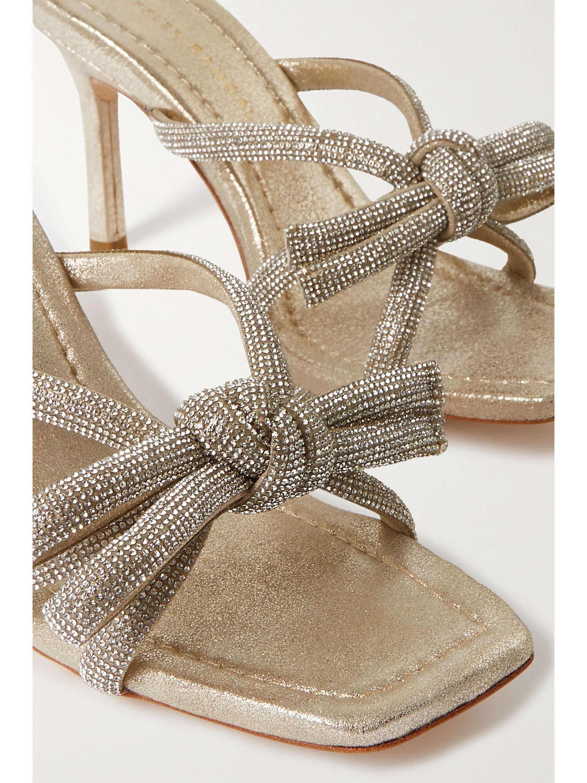 LOEFFLER RANDALL Margi crystal-embellished metallic suede mules