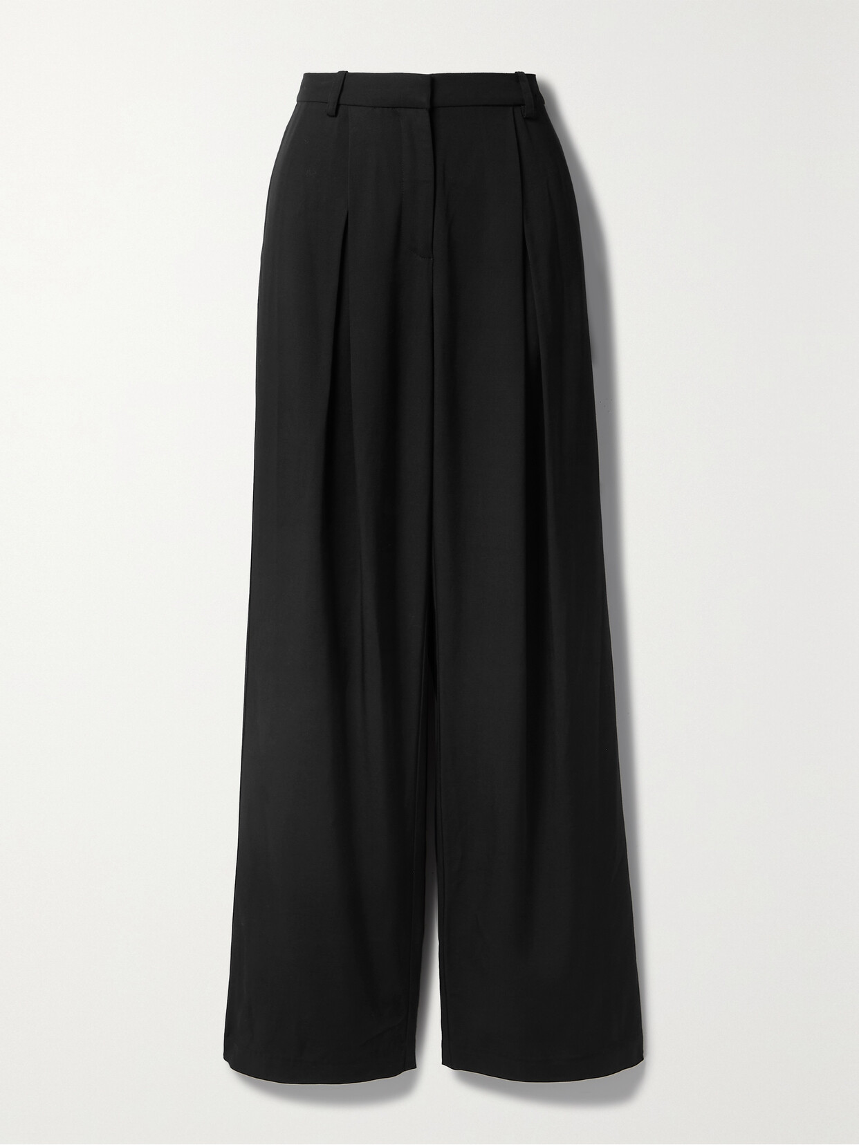 Co - Twill Wide-leg Pants - Black