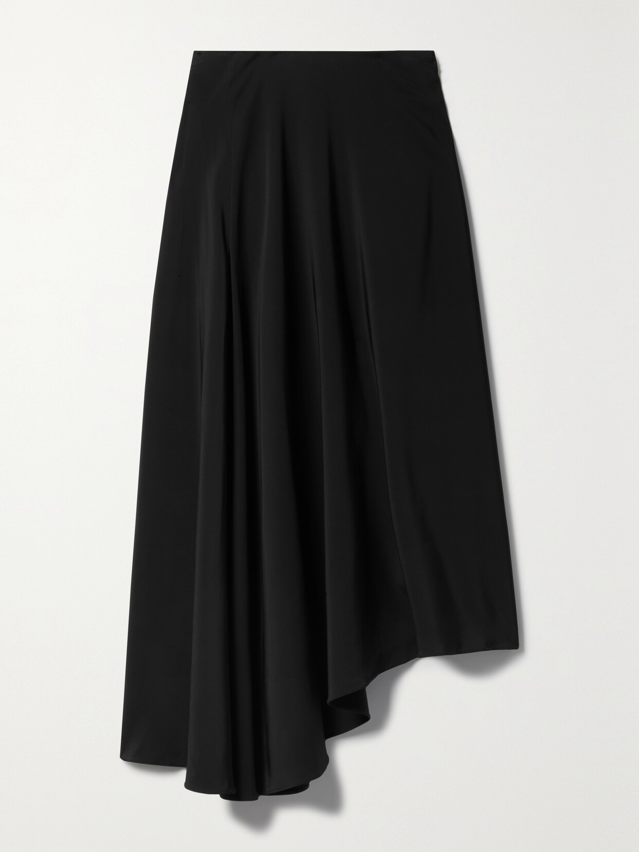 Co - Asymmetric Crepe Skirt - Black