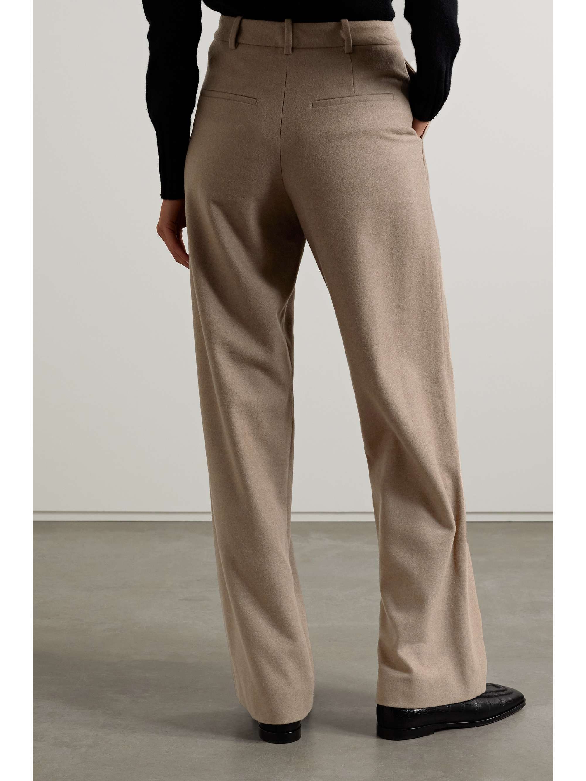 CO Pleated wool and cashmere-blend wide-leg pants
