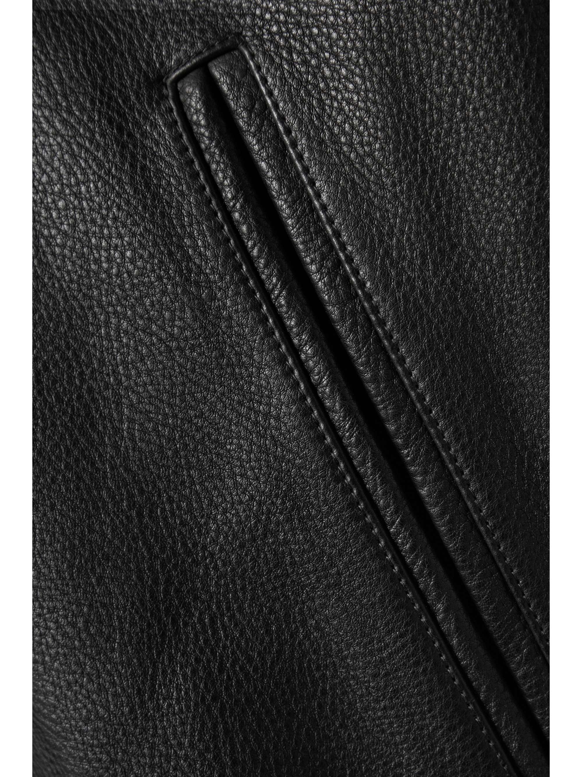 CO Oversized textured-leather jacket