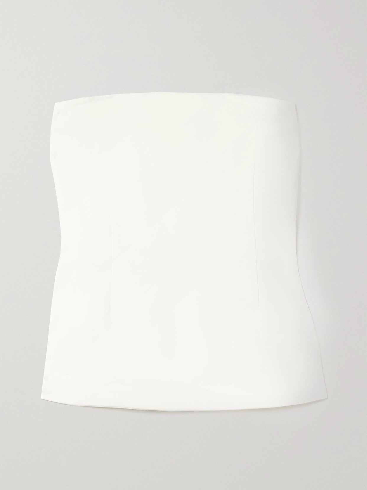 Co - Strapless Stretch-crepe Bustier Top - Ivory