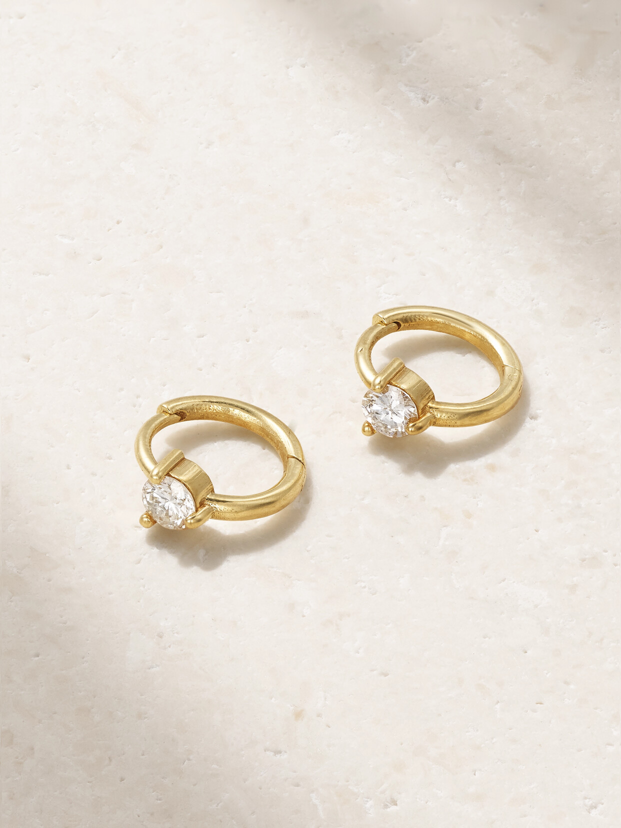 Jennifer Meyer Cartilage 18-karat Gold Diamond Hoop Earrings