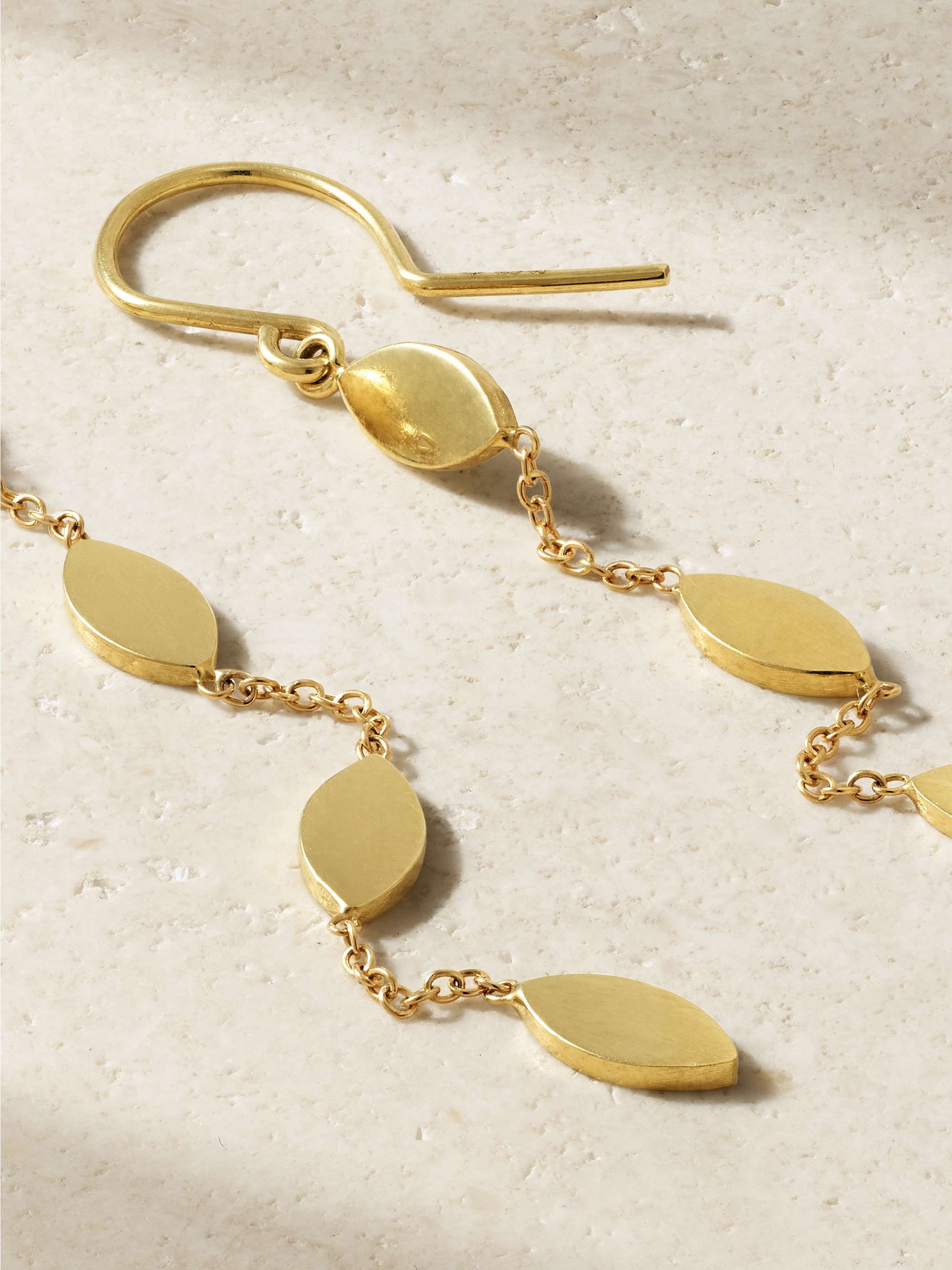 JENNIFER MEYER 4 Marquise By The Inch 18-karat gold earrings