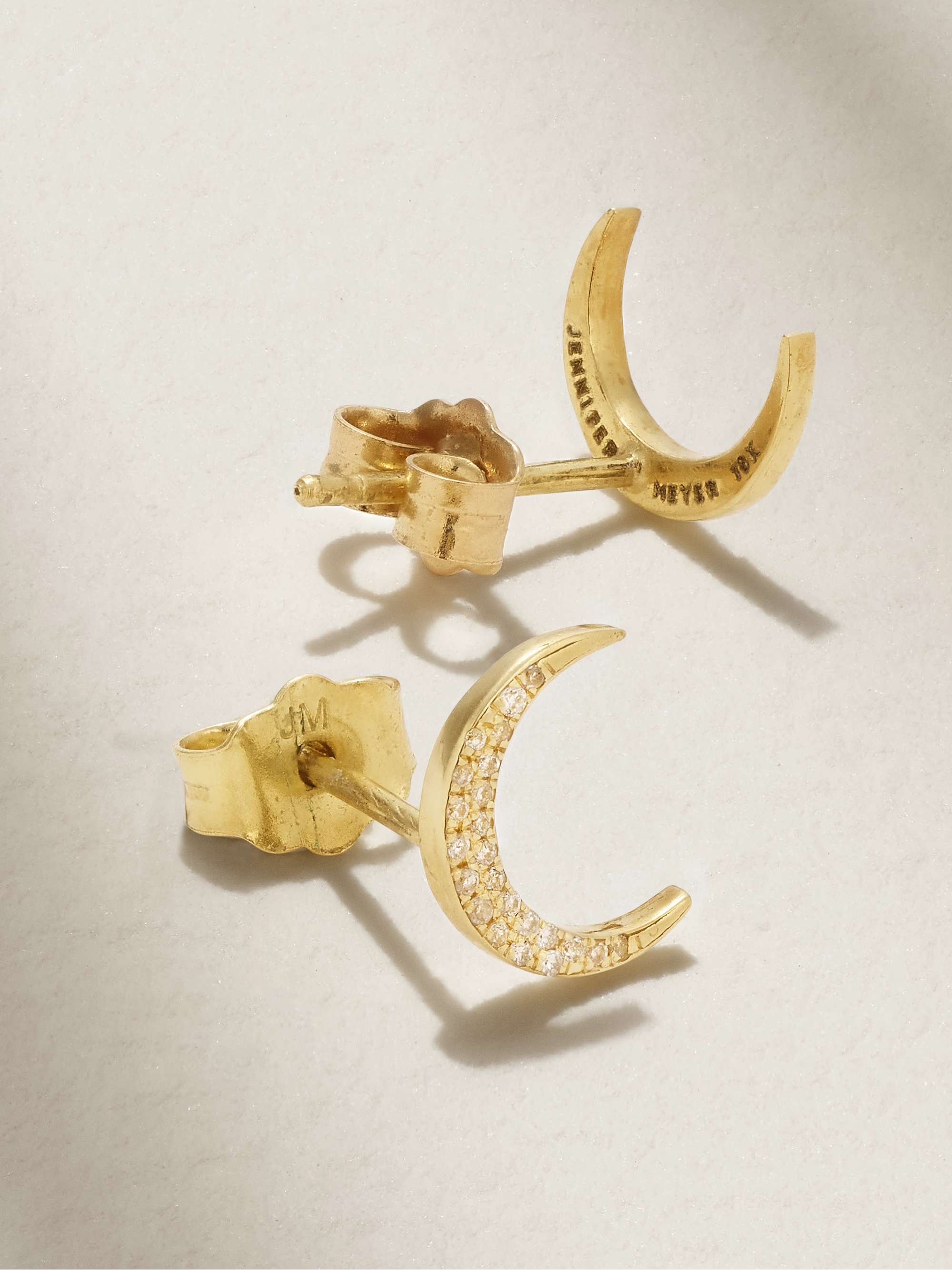 JENNIFER MEYER Mini Carson 18-karat gold diamond earrings