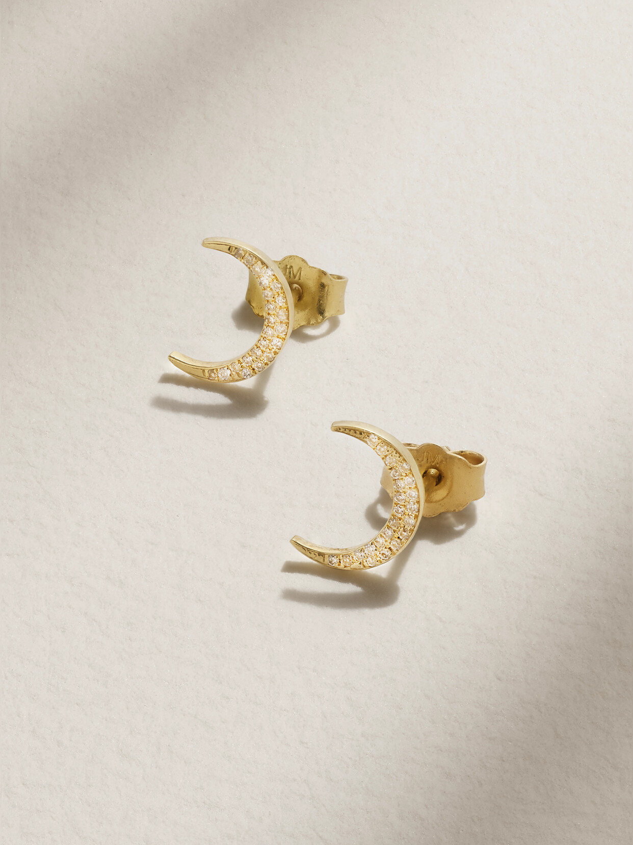 Jennifer Meyer Mini Carson 18-karat Gold Diamond Earrings