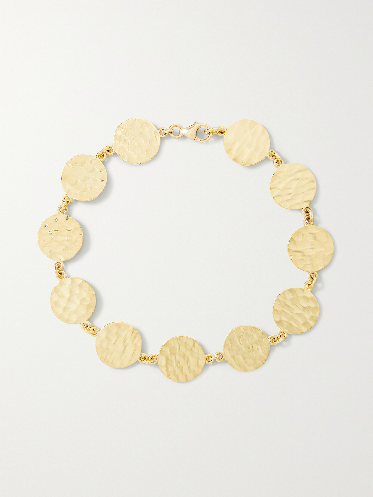 Jennifer Meyer Mini Hammered Disc 18-karat  Bracelet