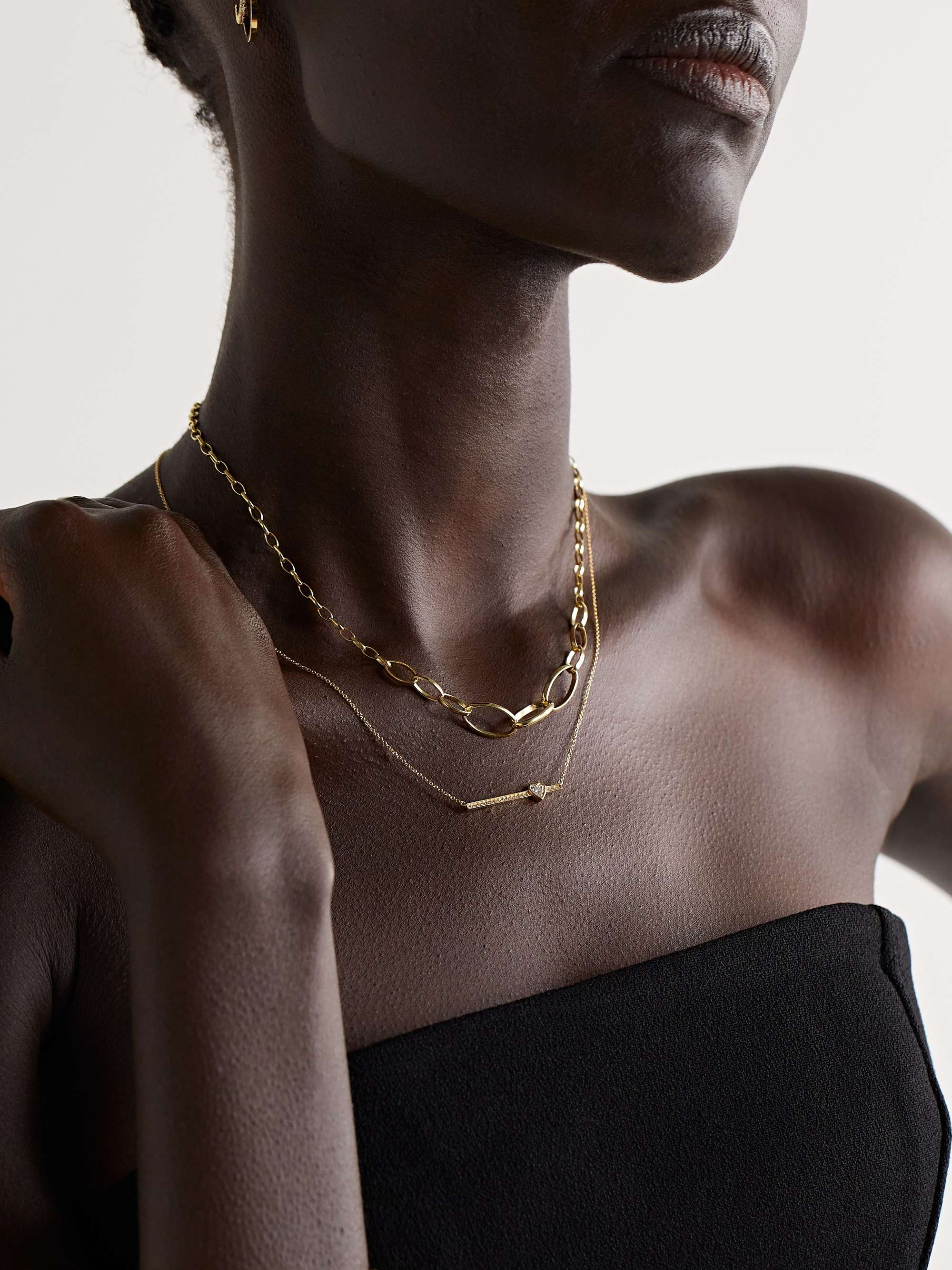 JENNIFER MEYER 18-karat gold diamond necklace