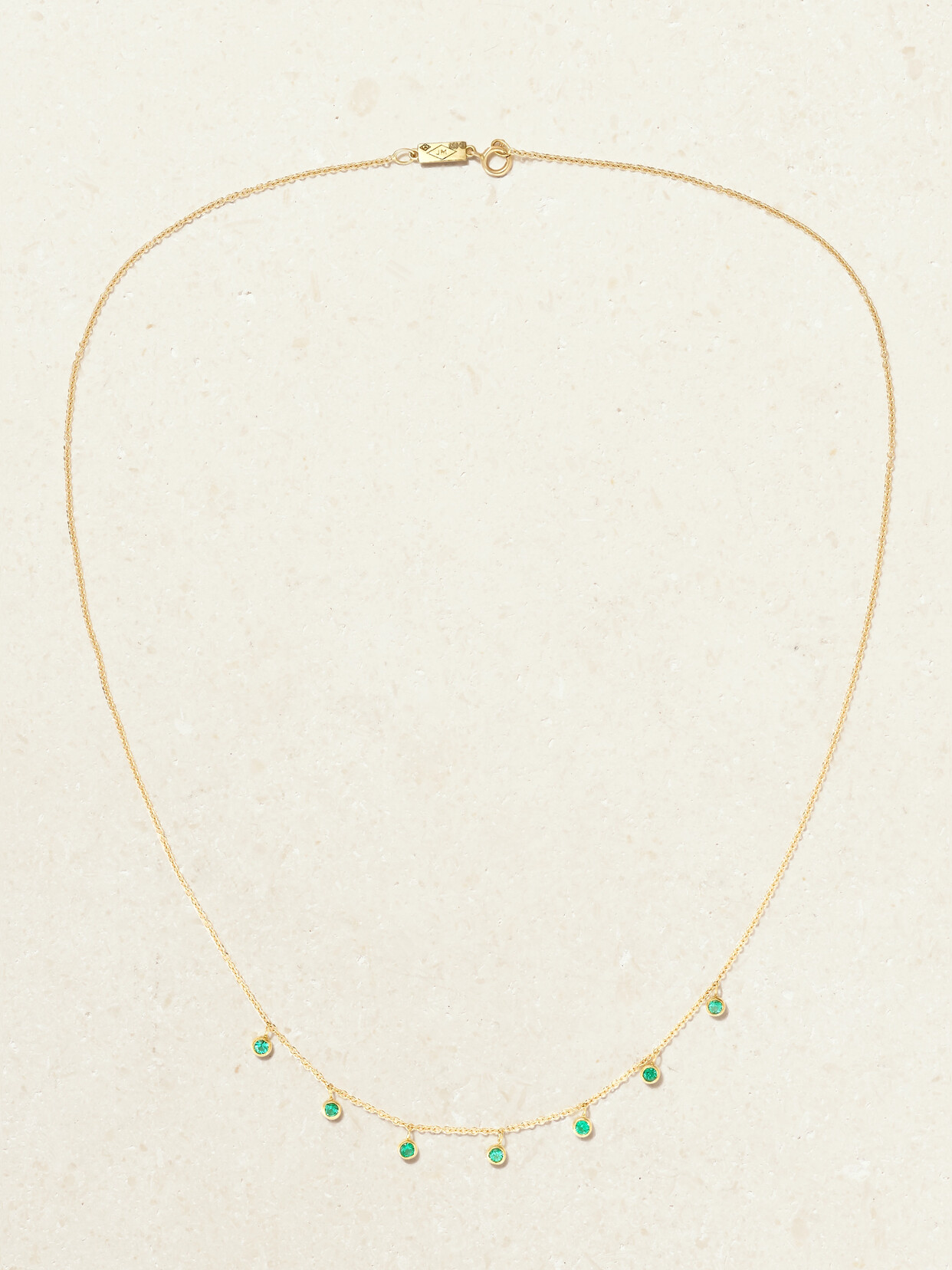 Jennifer Meyer - 18-karat Gold Emerald Necklace - Green