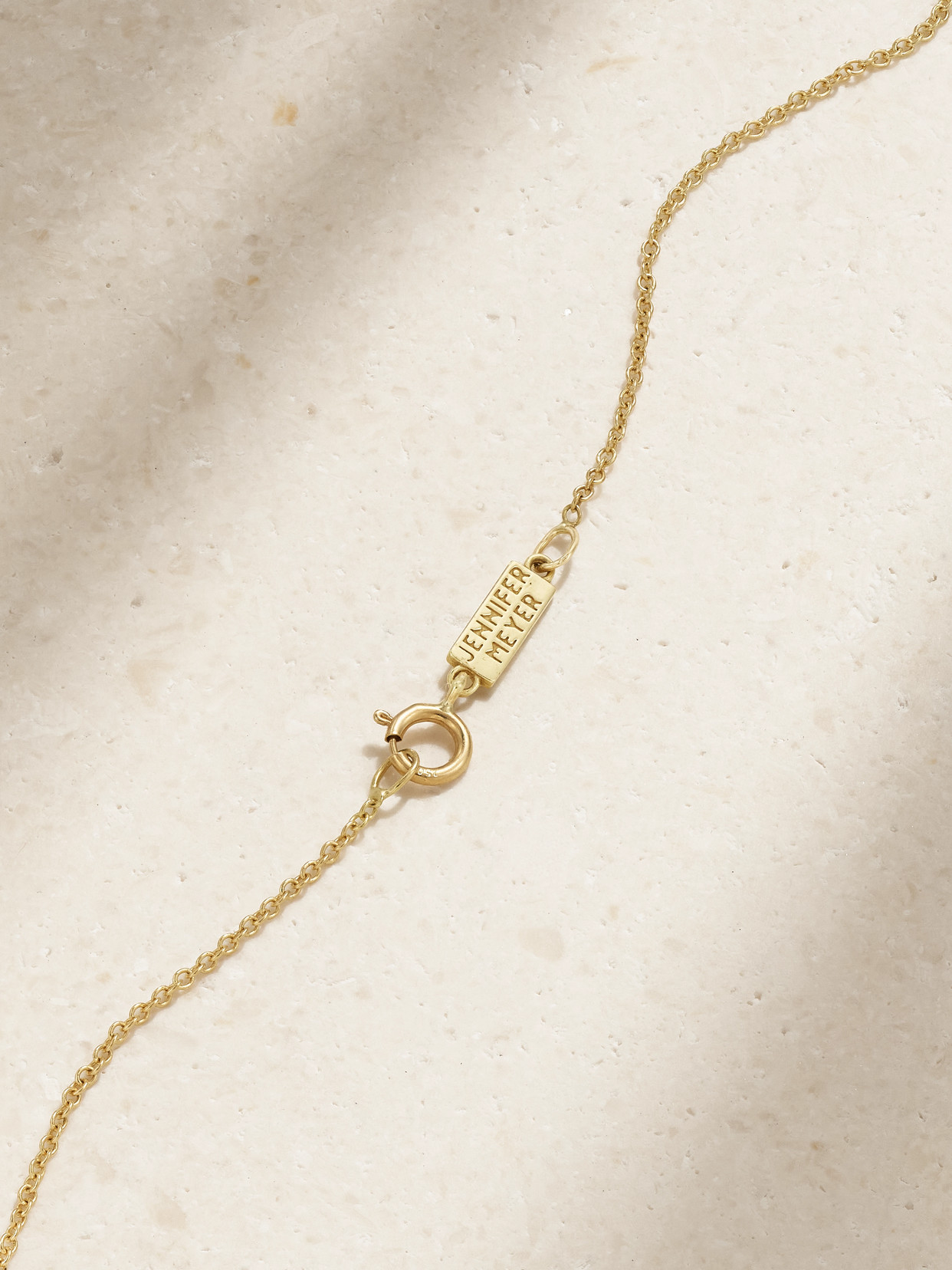 Jennifer Meyer Mini Hammered Disc 18-karat Gold Necklace In Gold