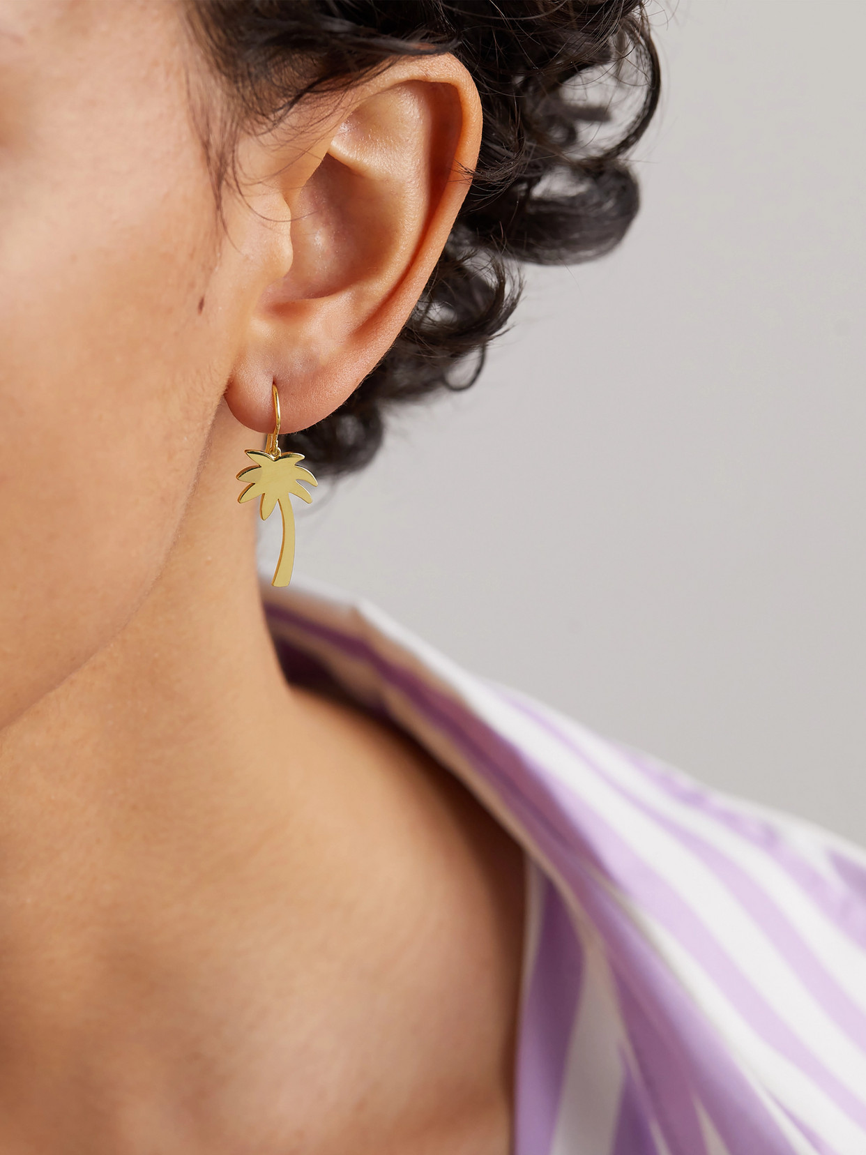 Jennifer Meyer Large Palm Tree 18-karat Gold Earrings In Gold