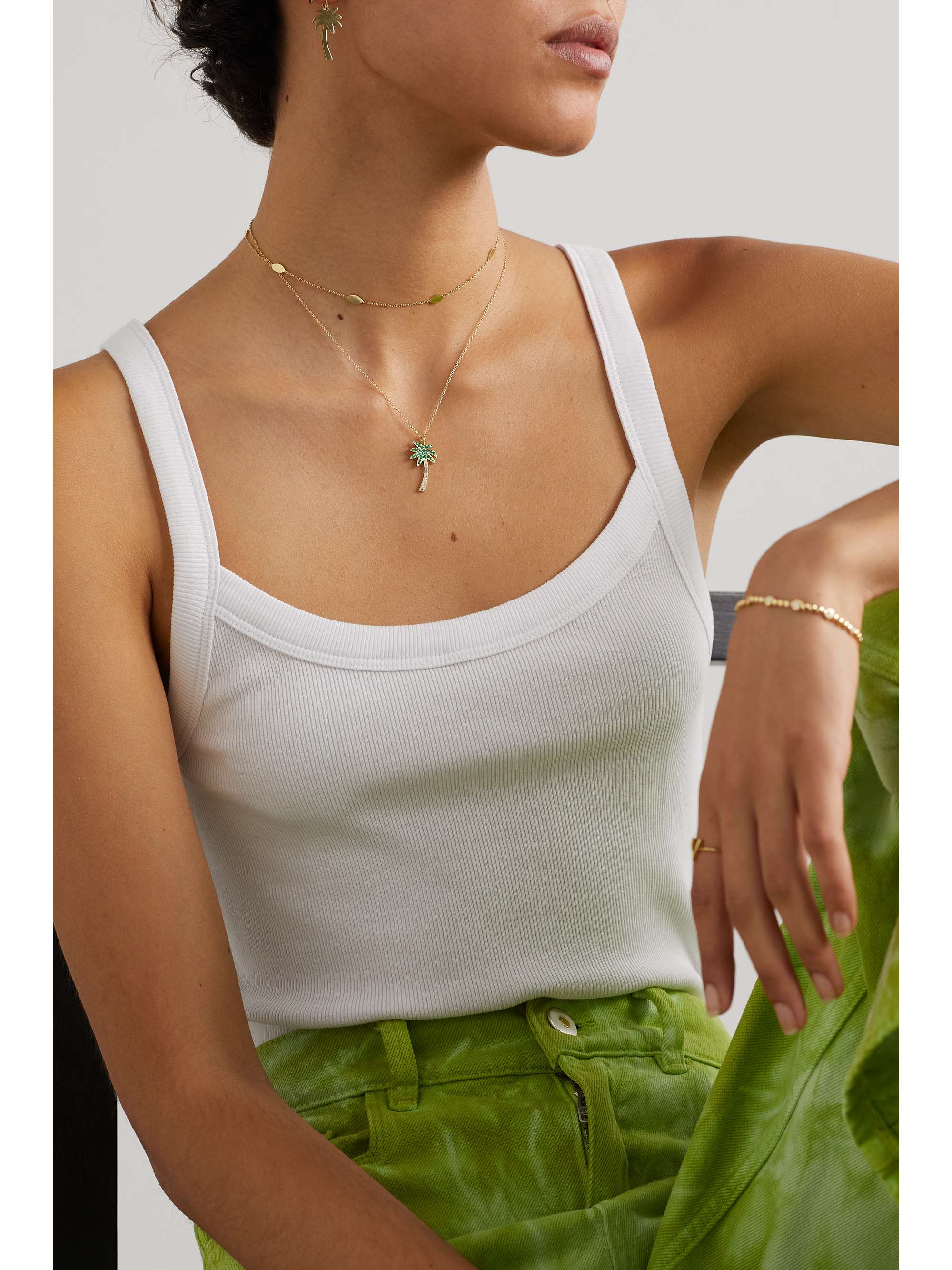 JENNIFER MEYER Collier en or 18 carats (750/1000) Marquise By The Inch