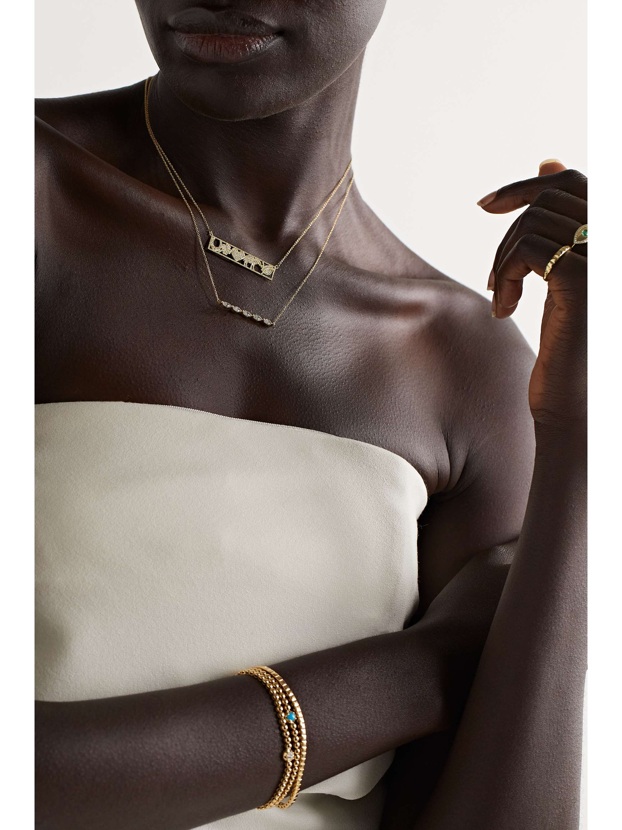 JENNIFER MEYER 18-karat gold diamond necklace